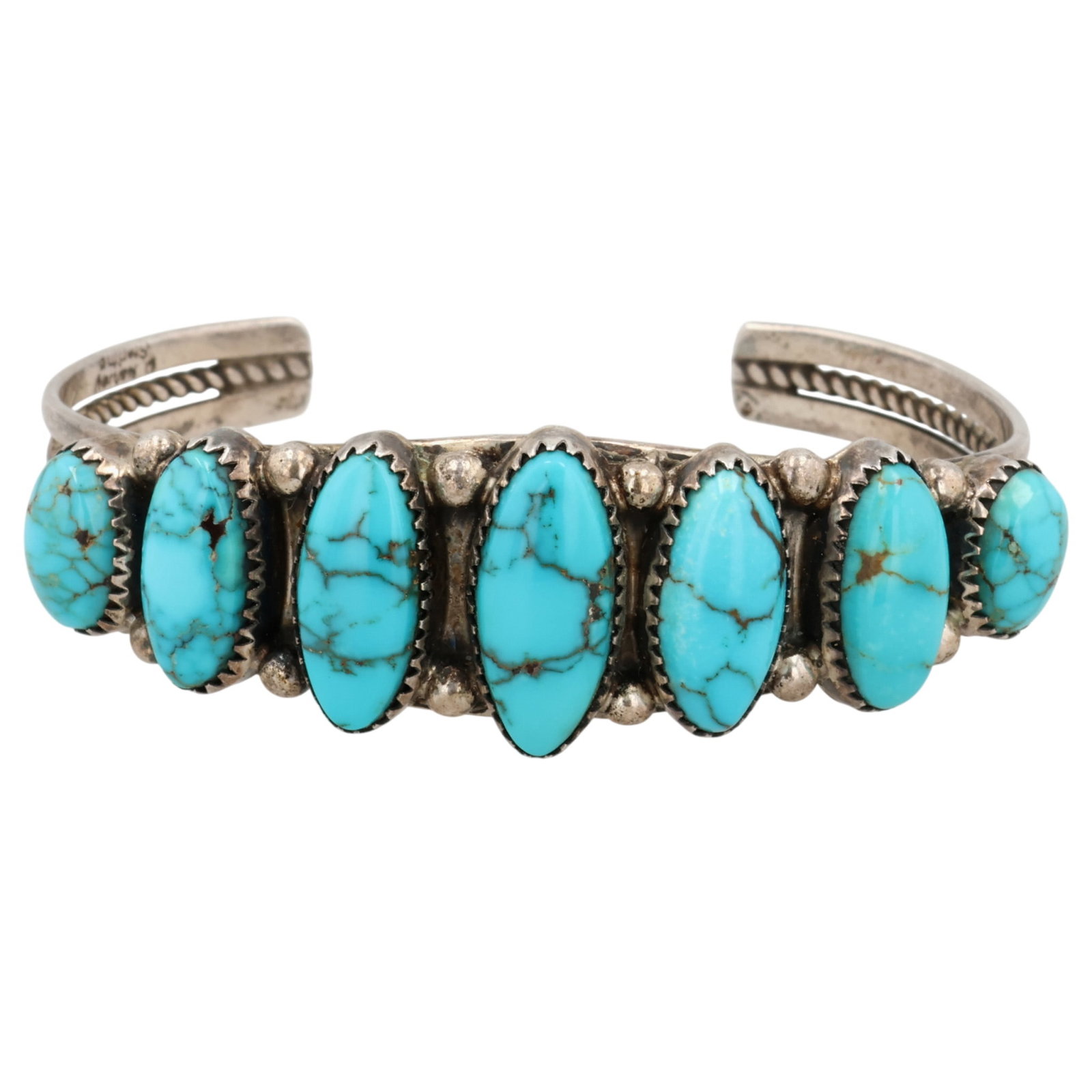 D Ashley Navajo Sterling Turquoise Cuff Bracelet (1 of 7)