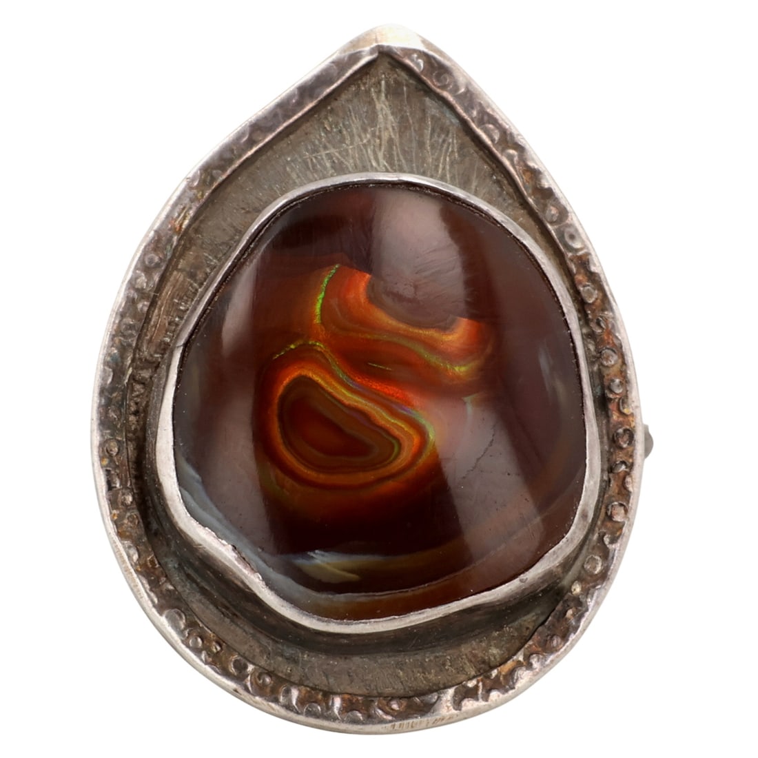 Navajo Sterling Fire Agate Ring Sz 8 (1 of 6)