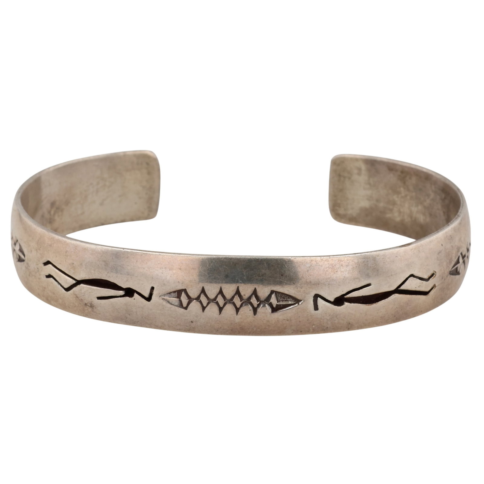 Navajo Sterling Overlay Cuff Bracelet (1 of 7)