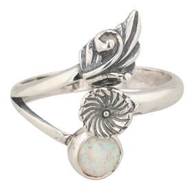 Ronald Lee Navajo Sterling Opal Ring Sz 8.25
