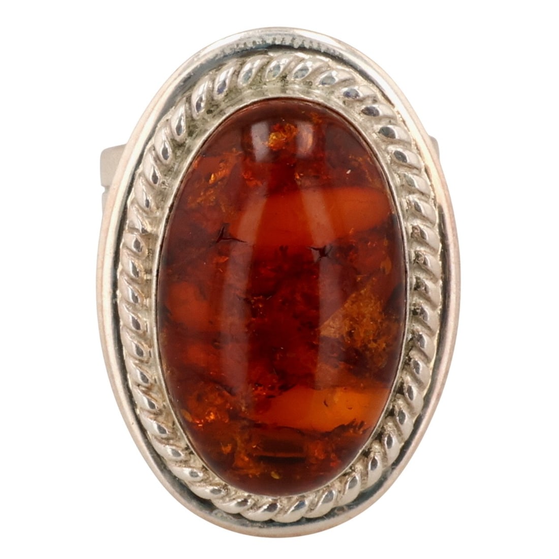 Jay King Mine Finds Sterling Amber Ring Sz 8.25 (1 of 7)