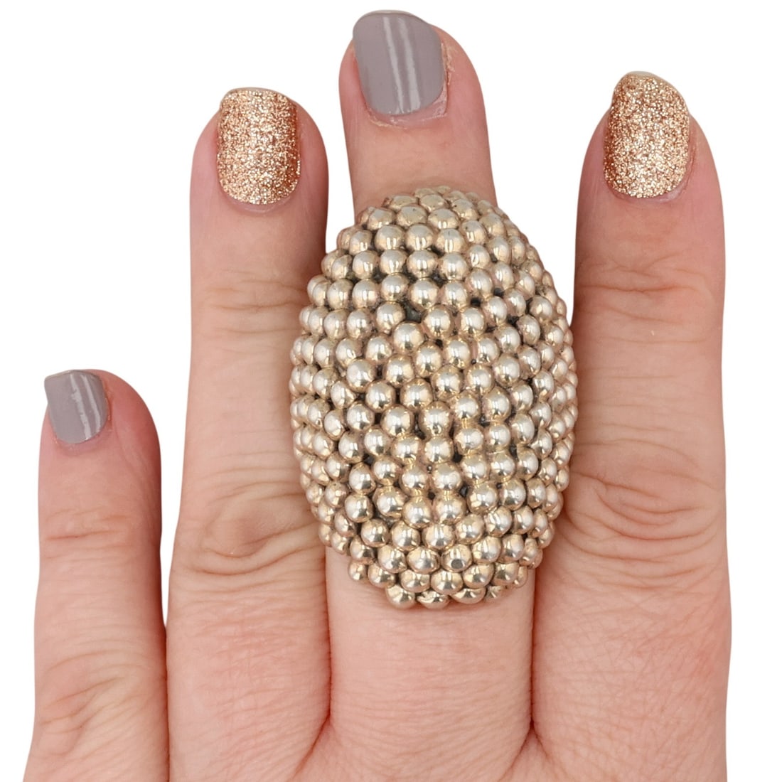 Mexico 999 Silver Modernist Ring Sz 6.5 (1 of 8)