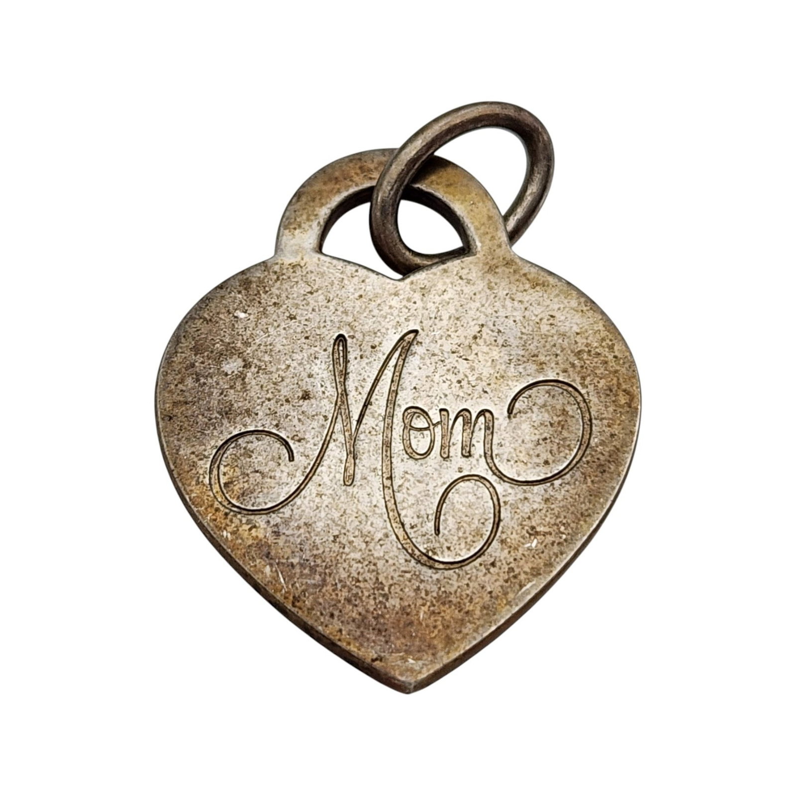 Vintage Tiffany & Co. Sterling "Mom" Heart Pendant (1 of 3)