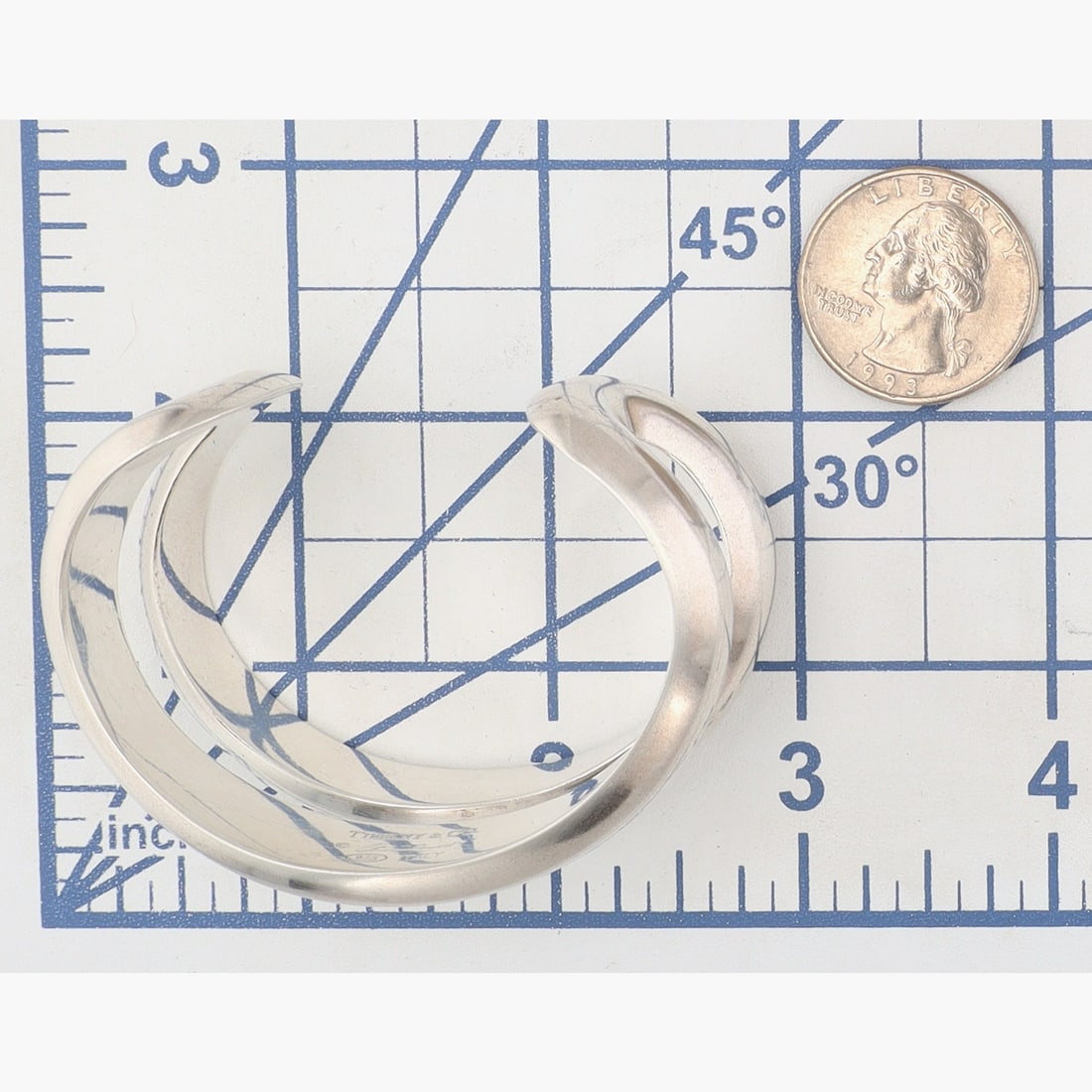 Tiffany & Co. Elsa Peretti Sterling Open Center Cuff Bracelet - 10