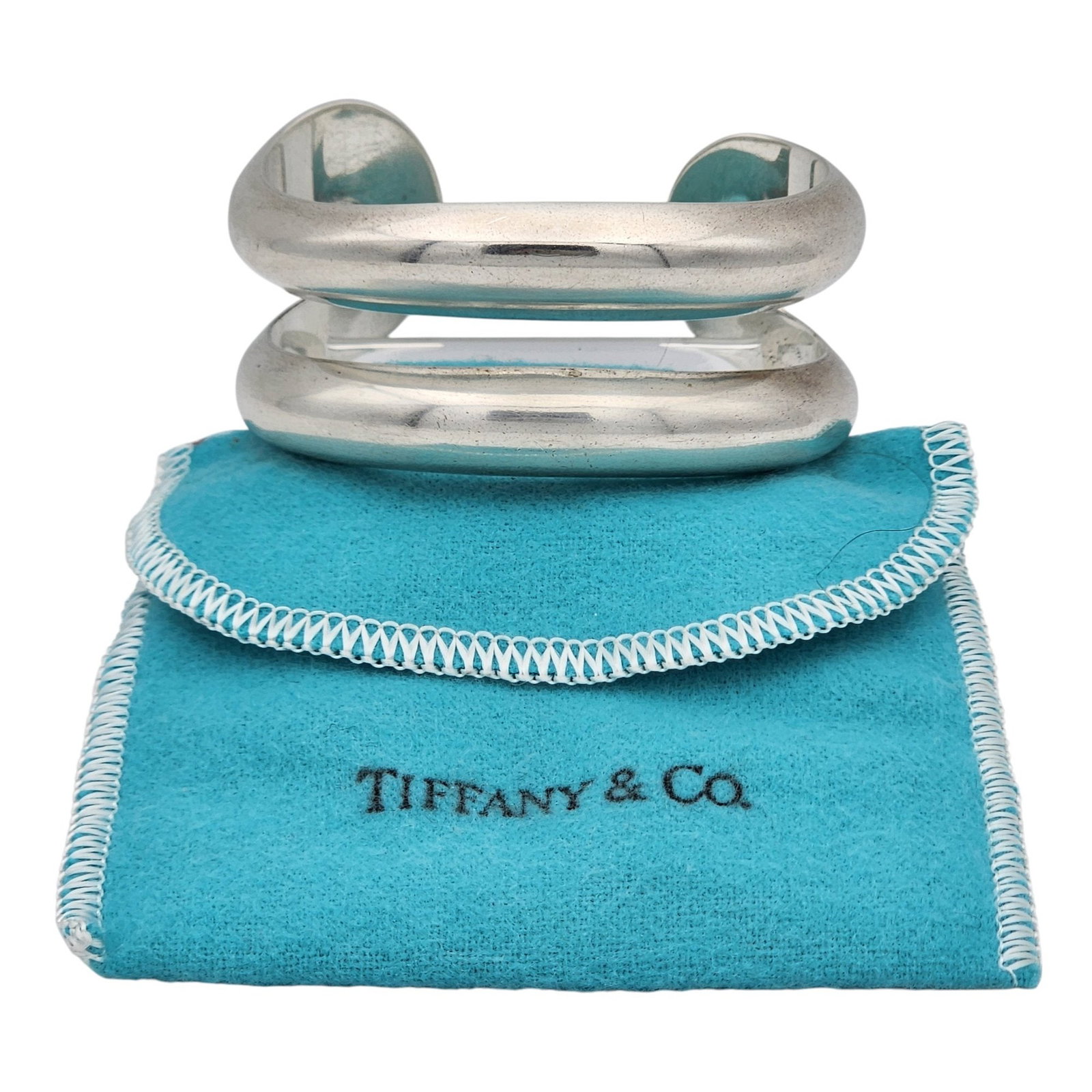 Tiffany & Co. Elsa Peretti Sterling Open Center Cuff Bracelet - 3