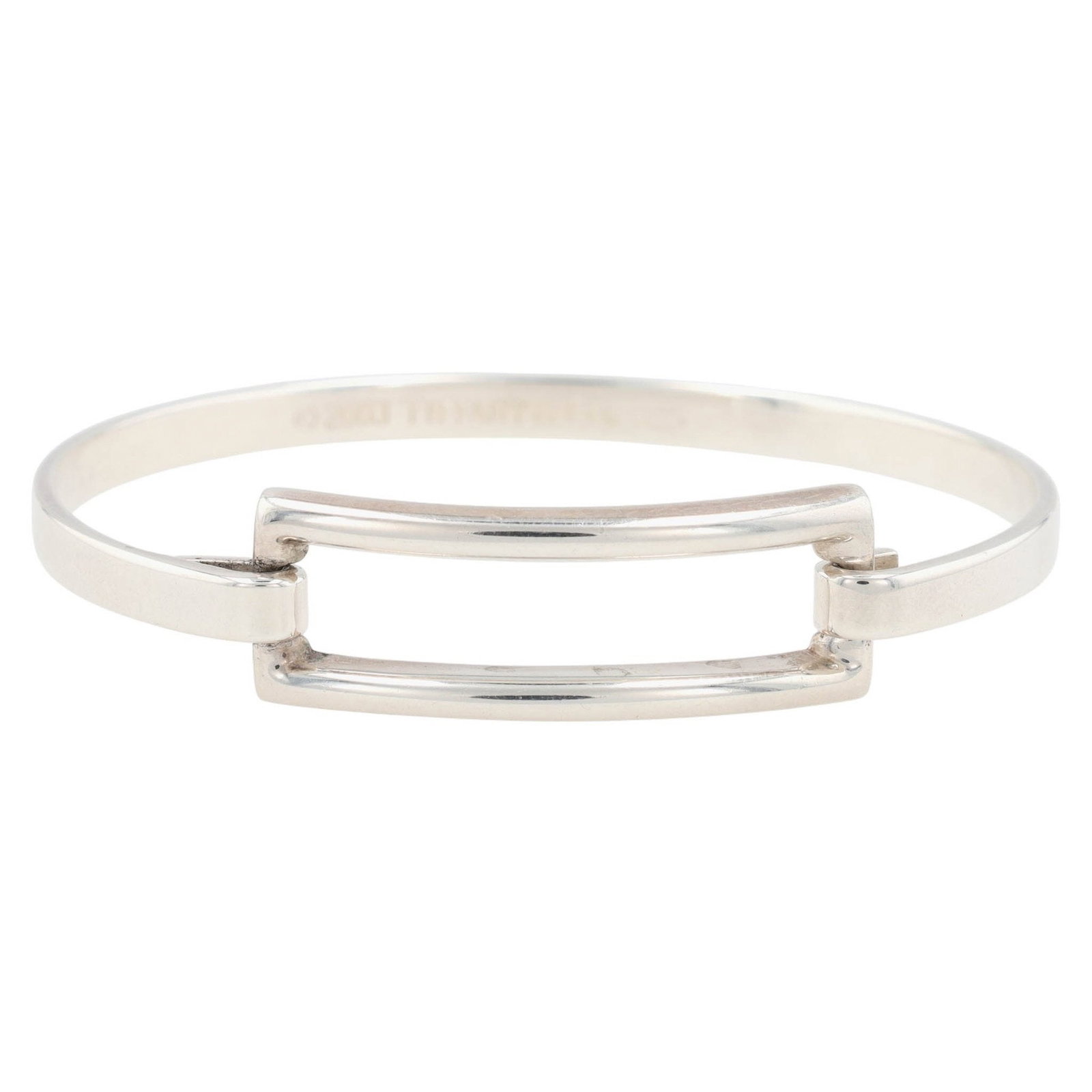 Tiffany & Co. Sterling Open Rectangle Bangle Bracelet (1 of 10)