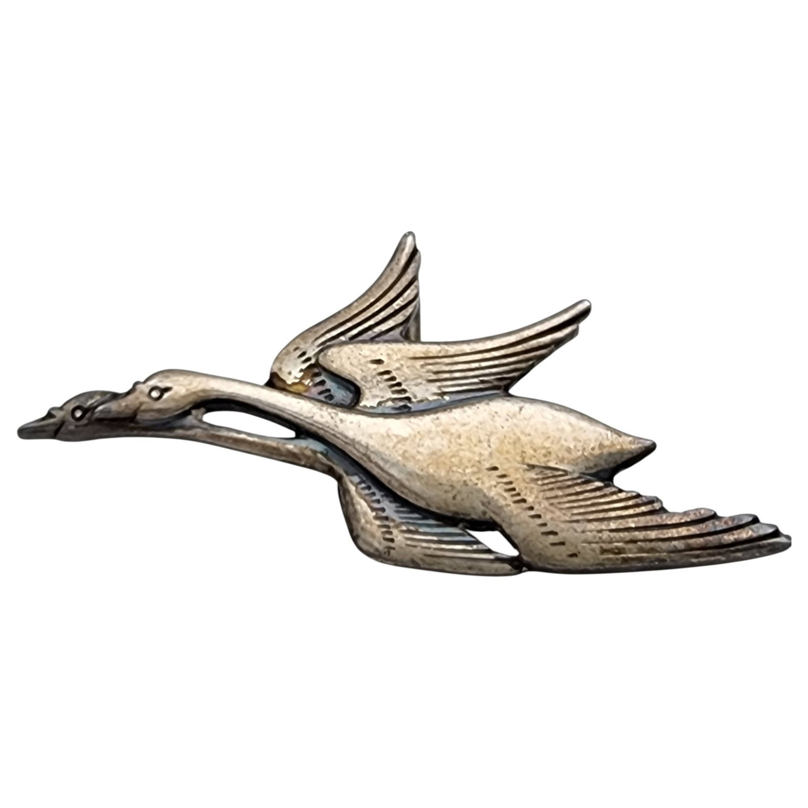 Georg Jensen Sterling Flying Swans Pendant: Vintage Georg Jensen for the Franklin Mint 1982 Sterling Flying Swans Pendant - 2.4g