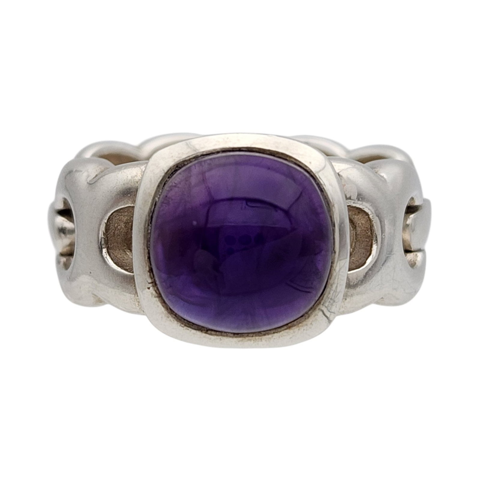 Angela Cummings Sterling Amethyst Chain Link Ring Sz 7 (1 of 8)