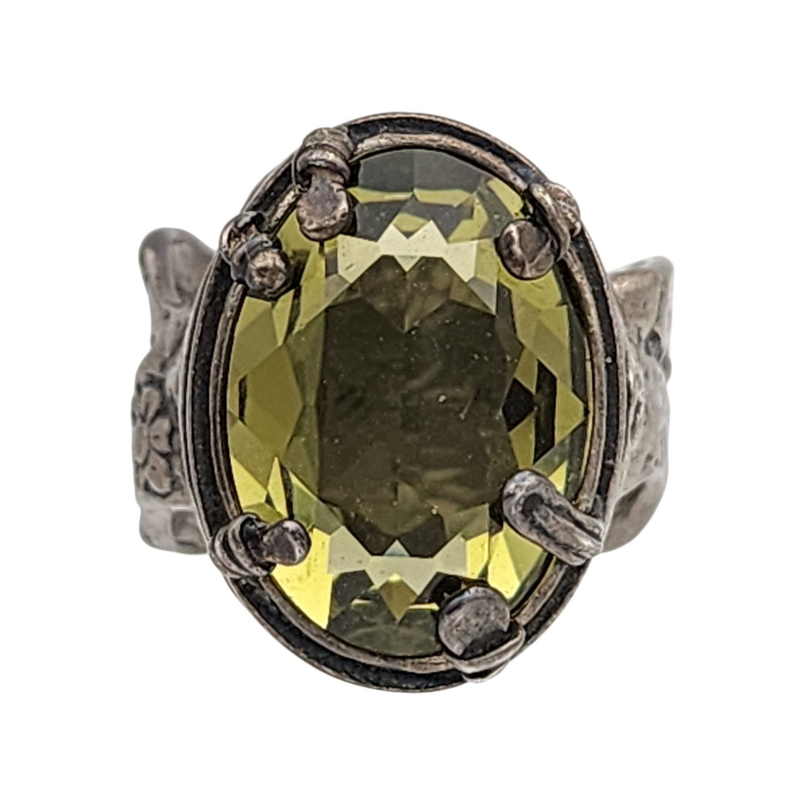 Silpada Israel Sterling Olivine Ring Sz 8 (1 of 10)
