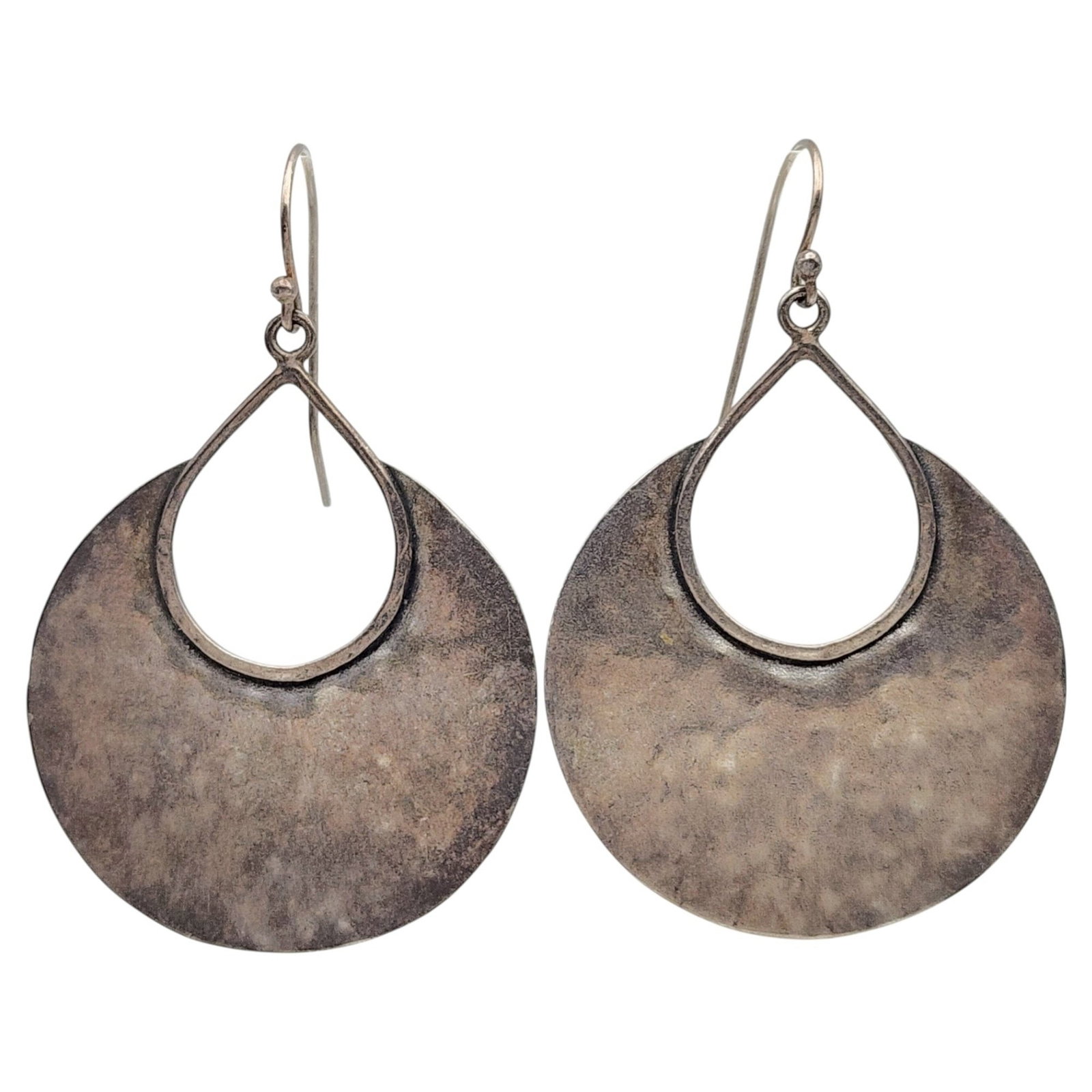 Silpada Israel Sterling Hammered Disc Earrings (1 of 5)