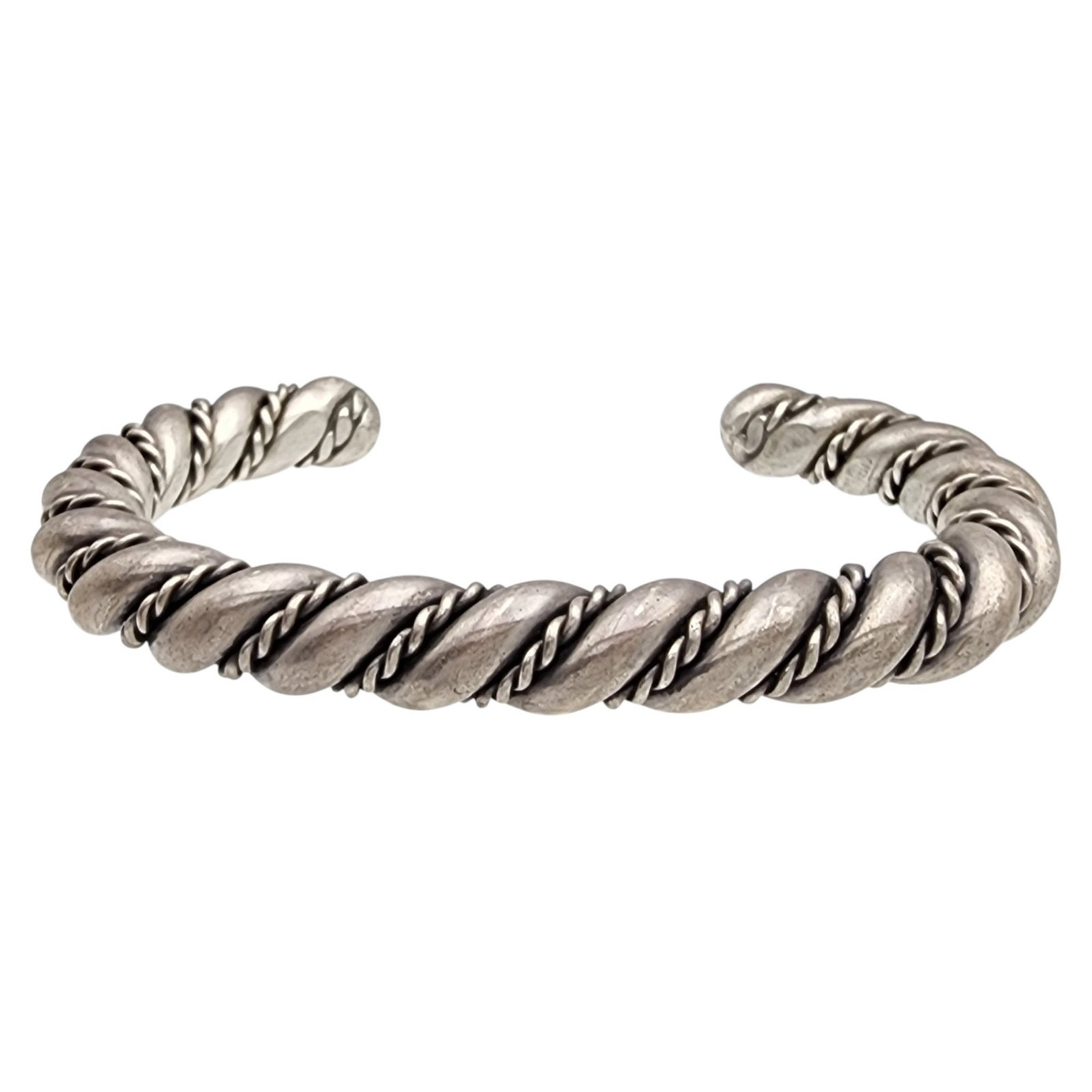 Heavy Solid Sterling Twist Cuff Bracelet - 3