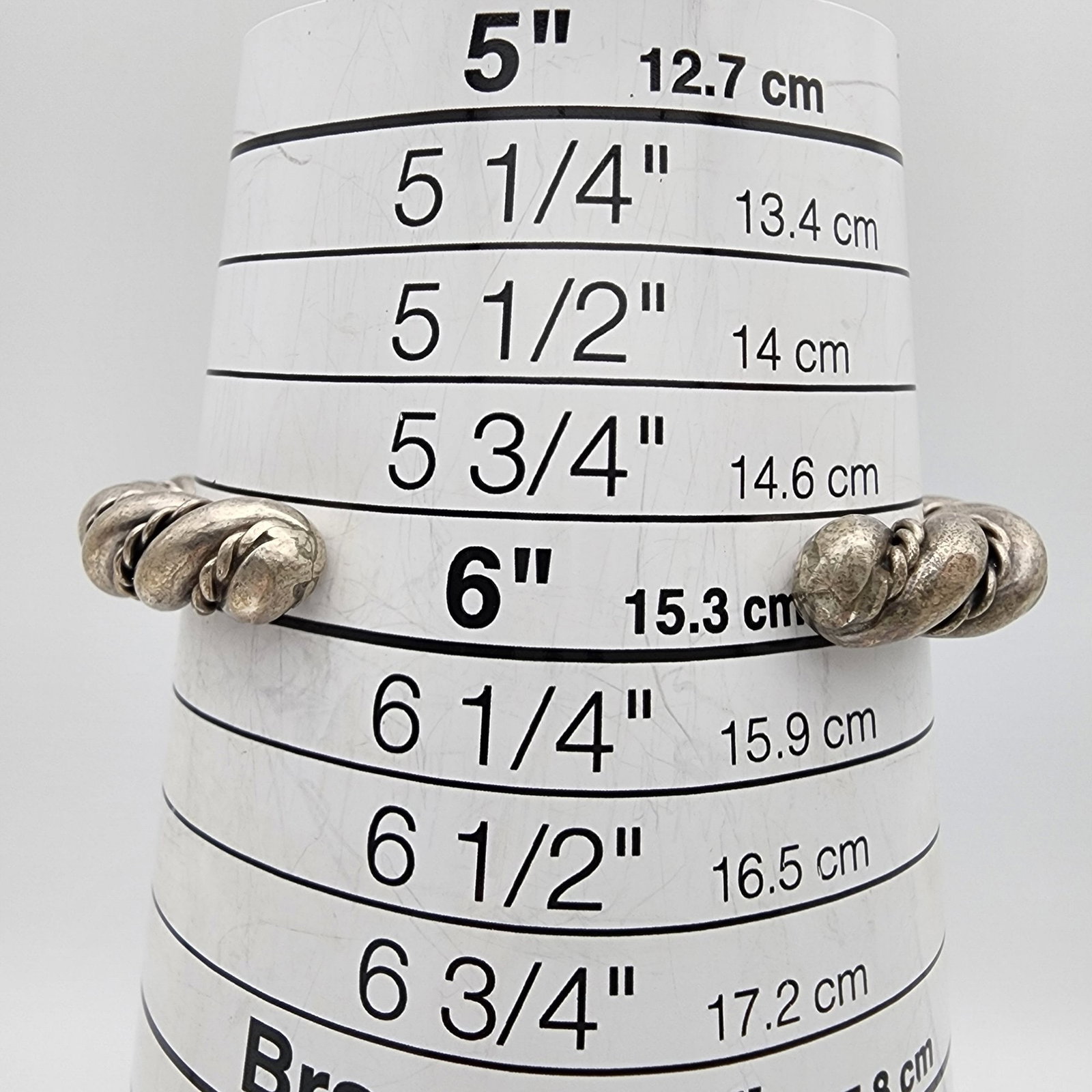 Heavy Solid Sterling Twist Cuff Bracelet - 4