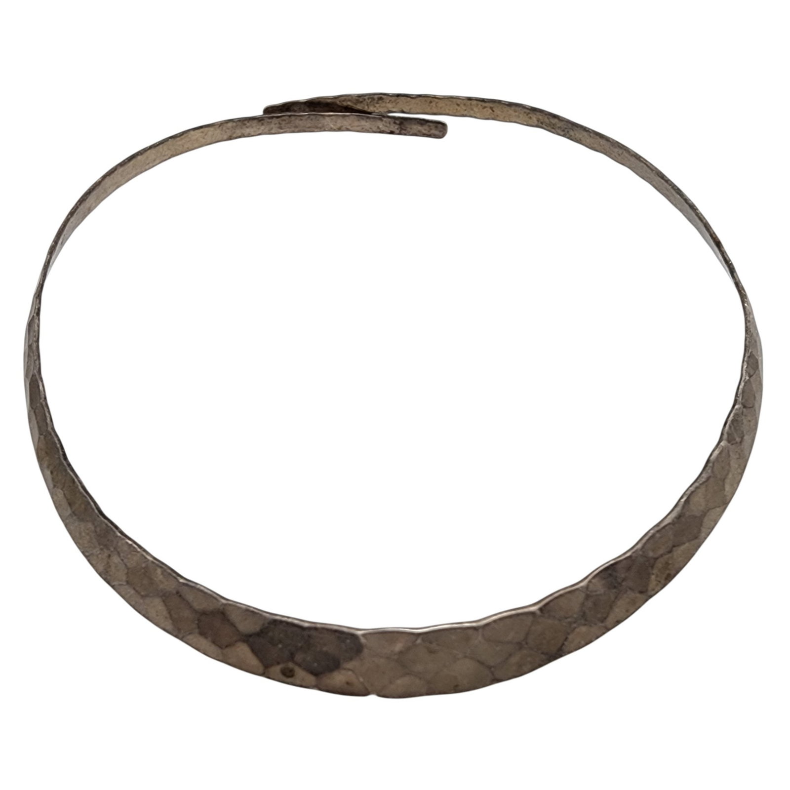 Sterling Hammered Collar Necklace: Sterling Hammered Collar Necklace 14g