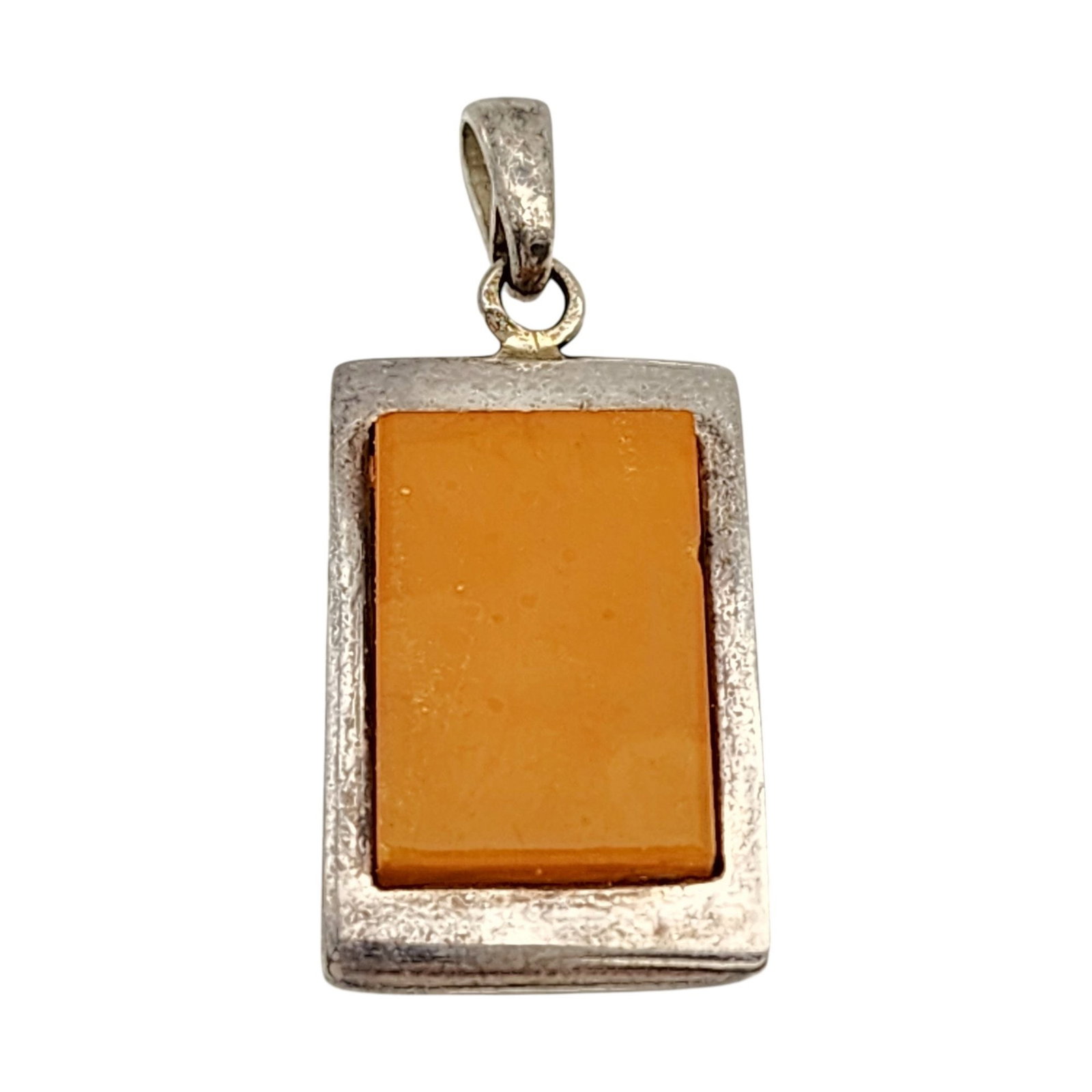 Vintage Poland Sterling Amber Pendant: Vintage Poland Sterling Amber Pendant 6.7g