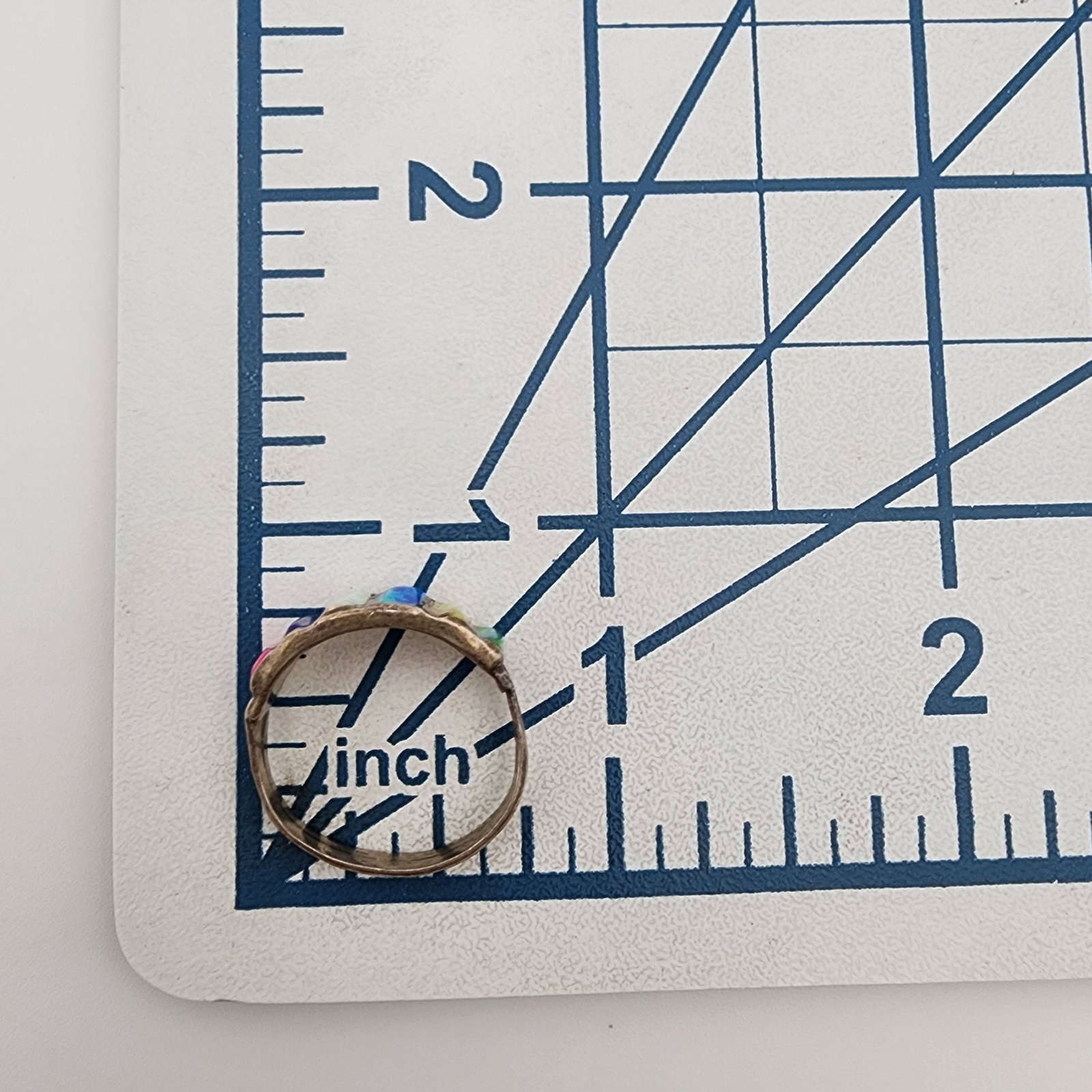 Sterling Multicolor Opal Ring Sz 6.5 - 7