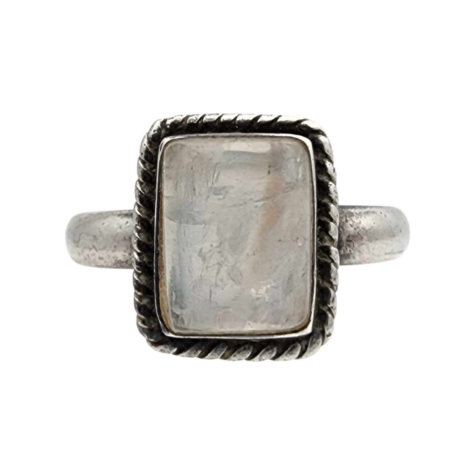 Sterling Moonstone Ring Sz 6.5: Sterling Moonstone Ring Sz 6.5 - 5.5g