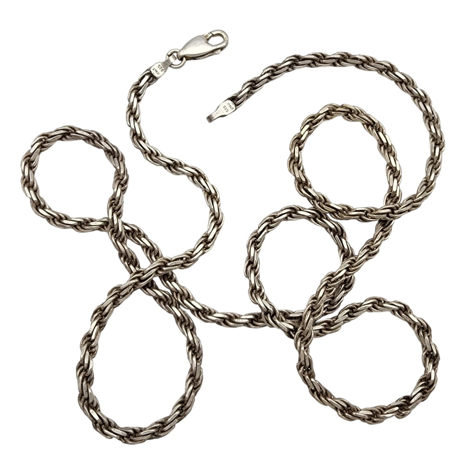 Sterling Rope Chain Necklace: Sterling Rope Chain Necklace 21.2g