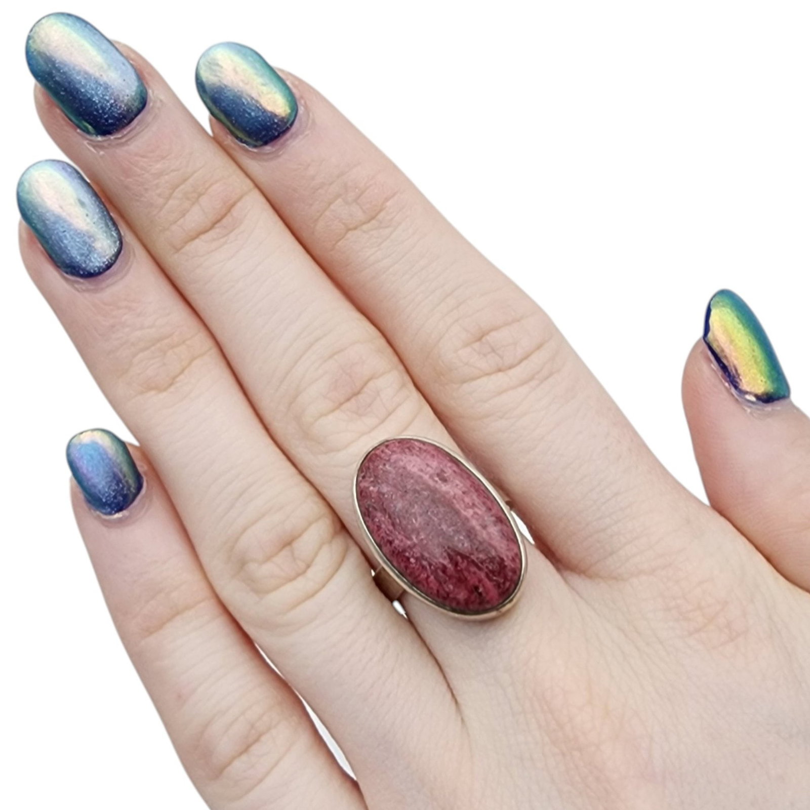 Silpada Sterling Rhodonite Adjustable Ring - 2