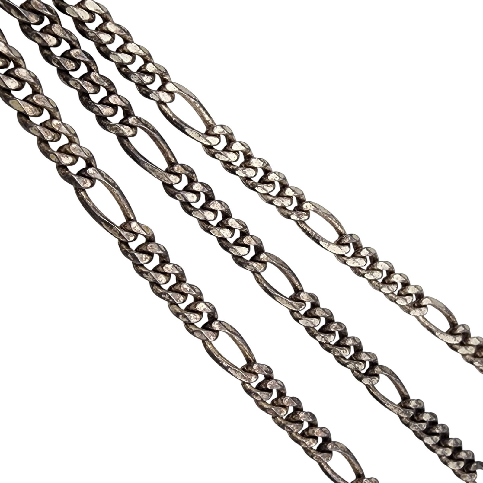 Sterling Figaro Chain Necklace: Sterling Figaro Chain Necklace 21.3g