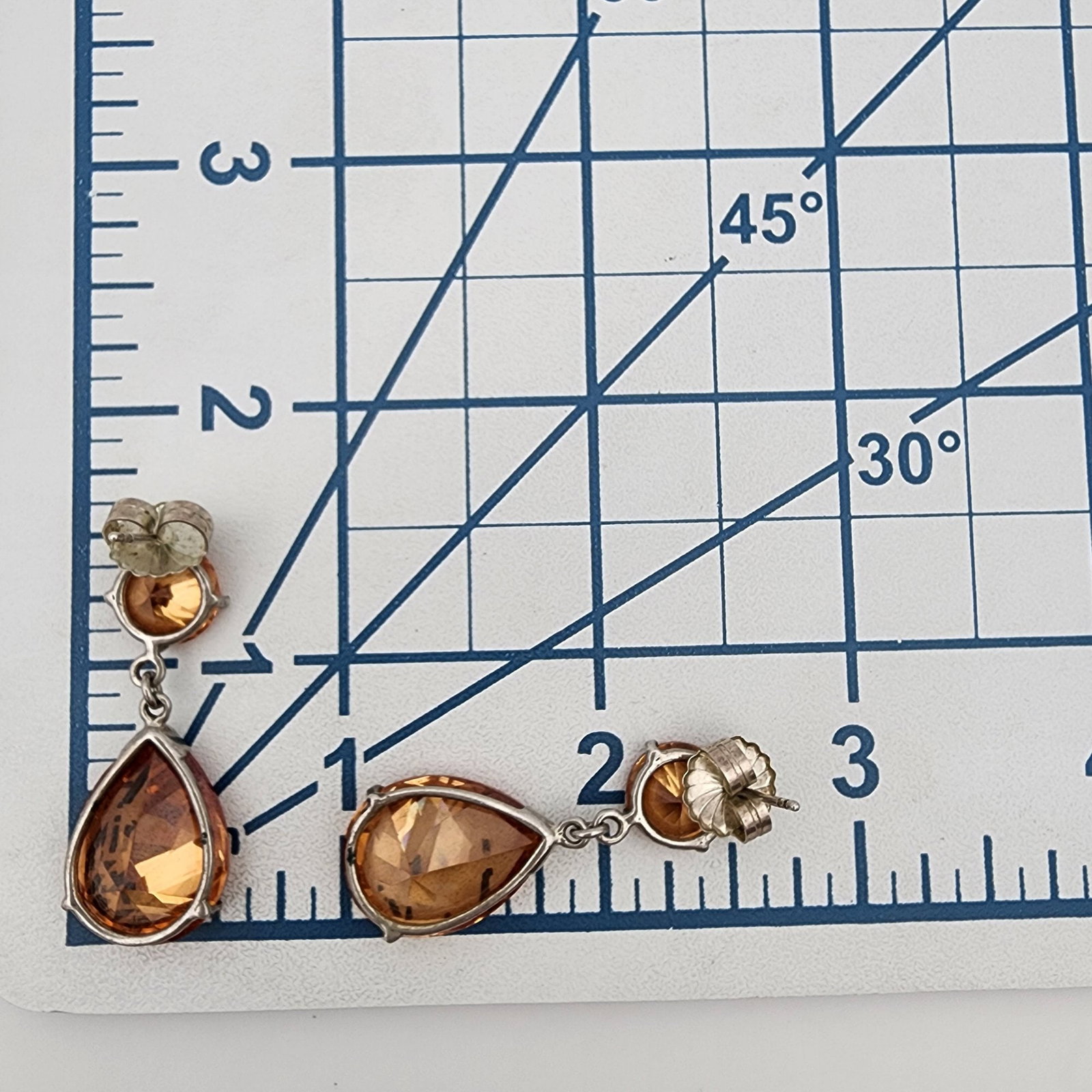 Sterling Morganite Dangle Earrings - 5