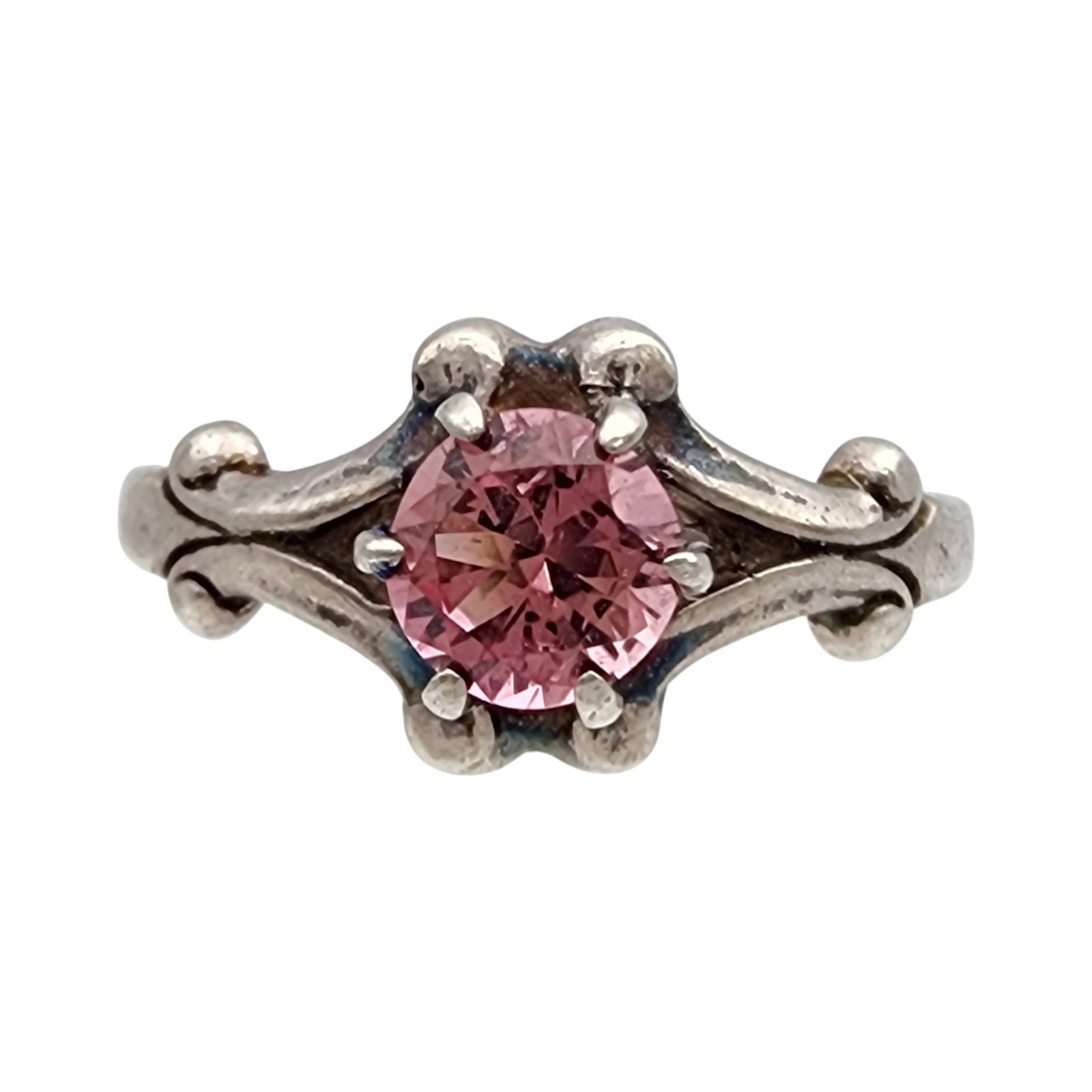 Sterling Pink Tourmaline Ring Sz 6.5: Sterling Pink Tourmaline Ring Sz 6.5 2.4g