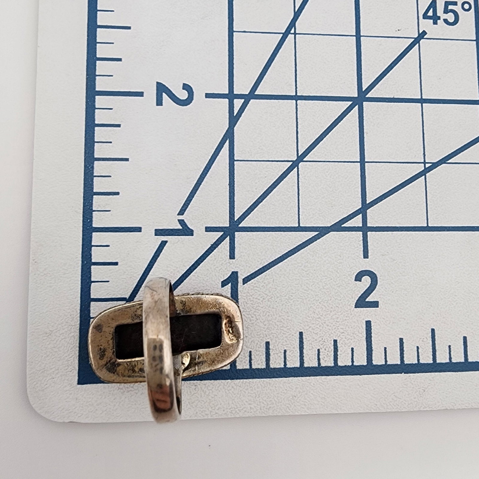 Sterling Geode Ring Sz 7.5 - 7