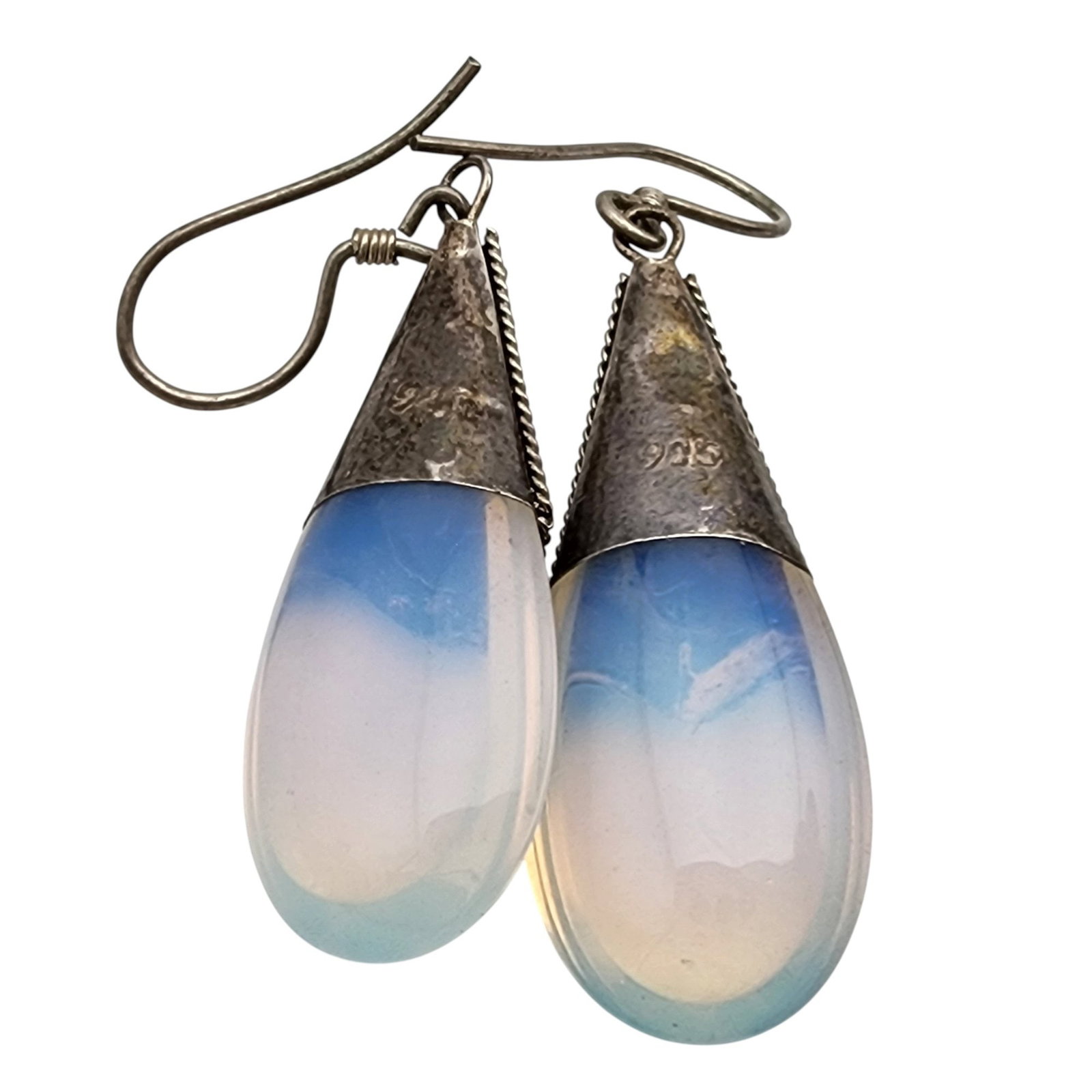 Sterling Topaz Opalite Dangle Earrings - 3