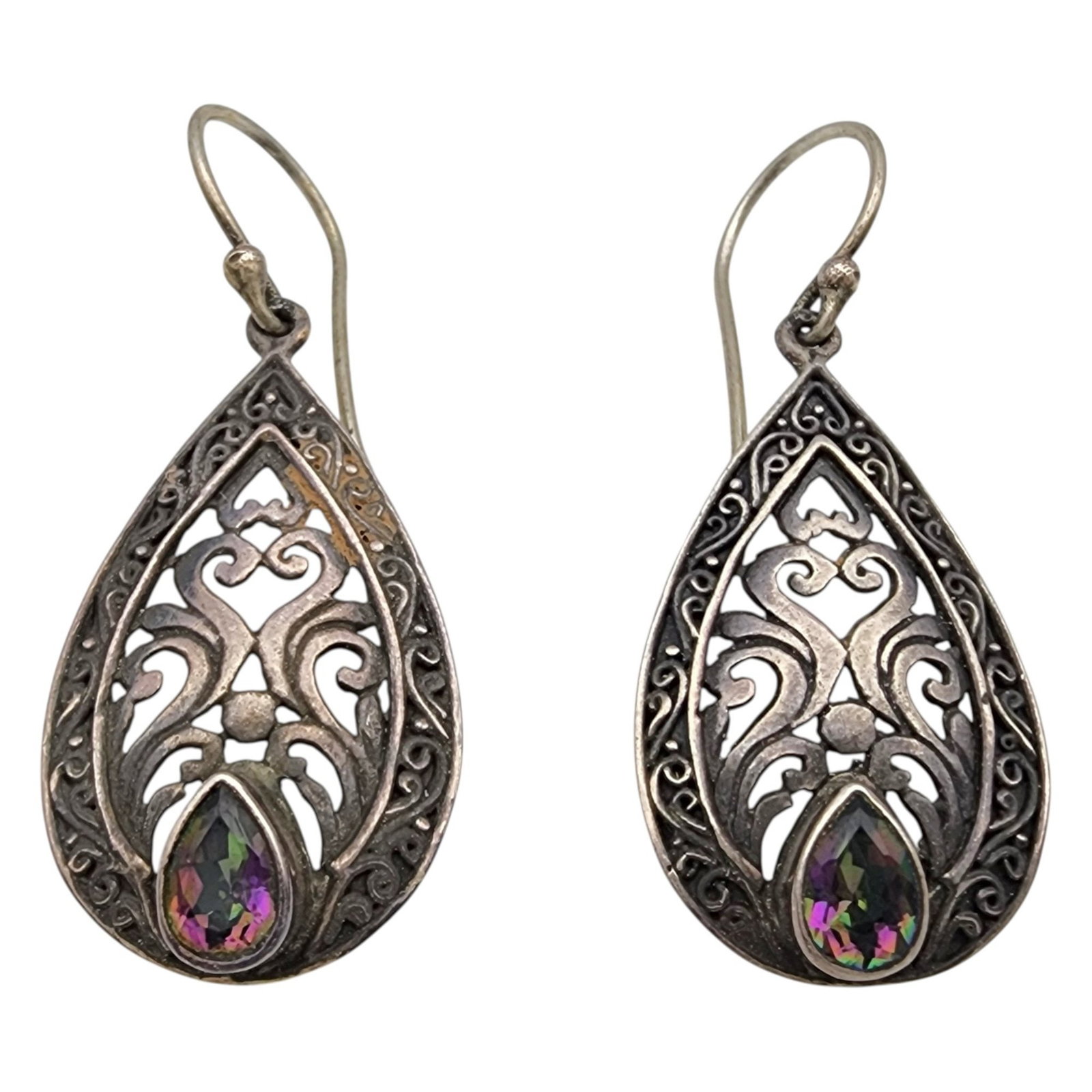 Sterling Mystic Topaz Dangle Earrings (1 of 3)