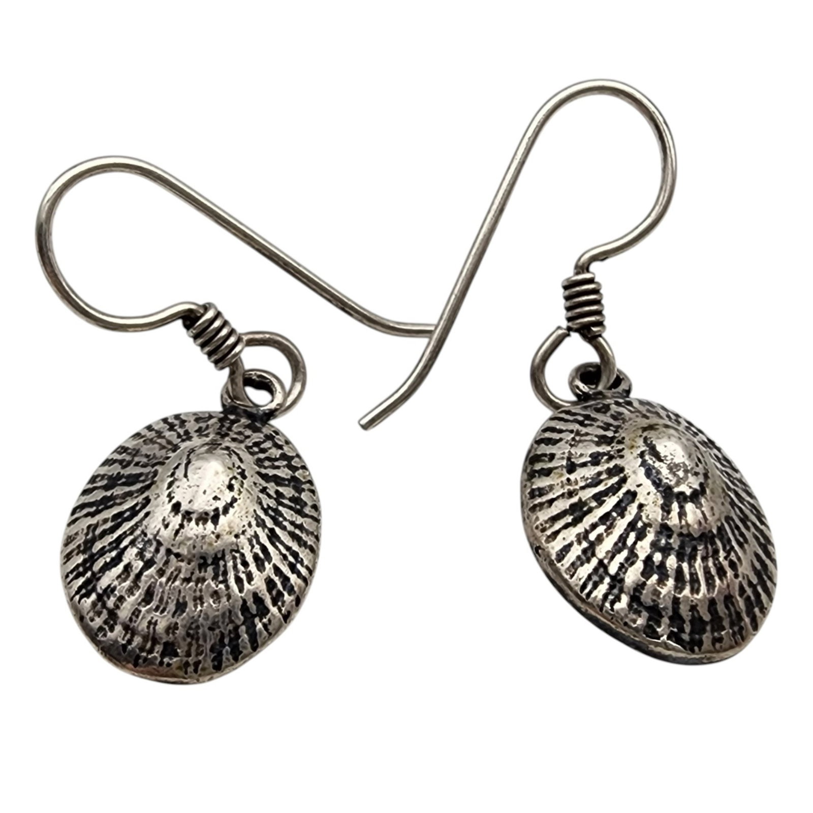 Sterling Seashell Dangle Earrings - 2