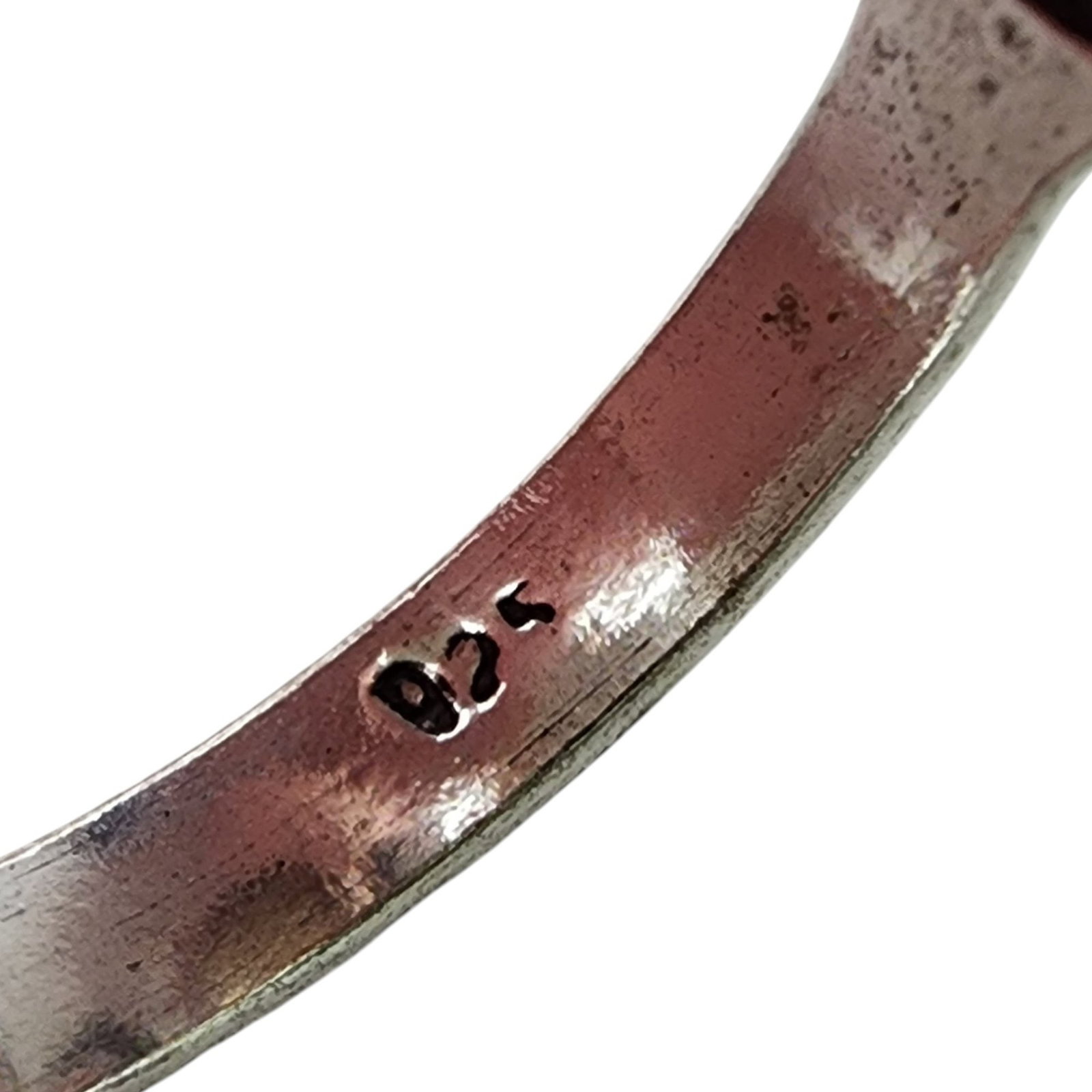 Sterling Agate Ring Sz 7.75 - 6