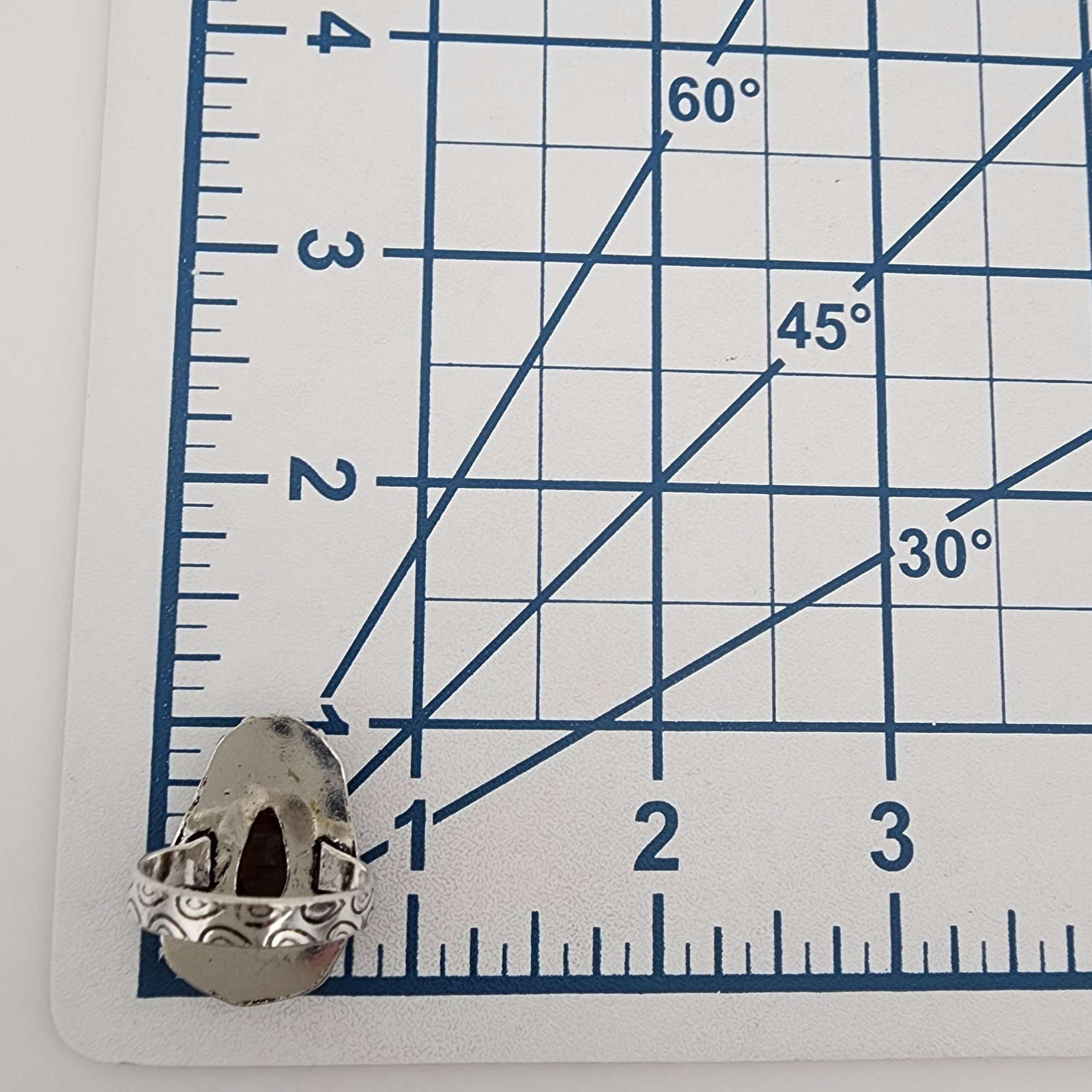 Sterling Agate Ring Sz 7.75 - 8