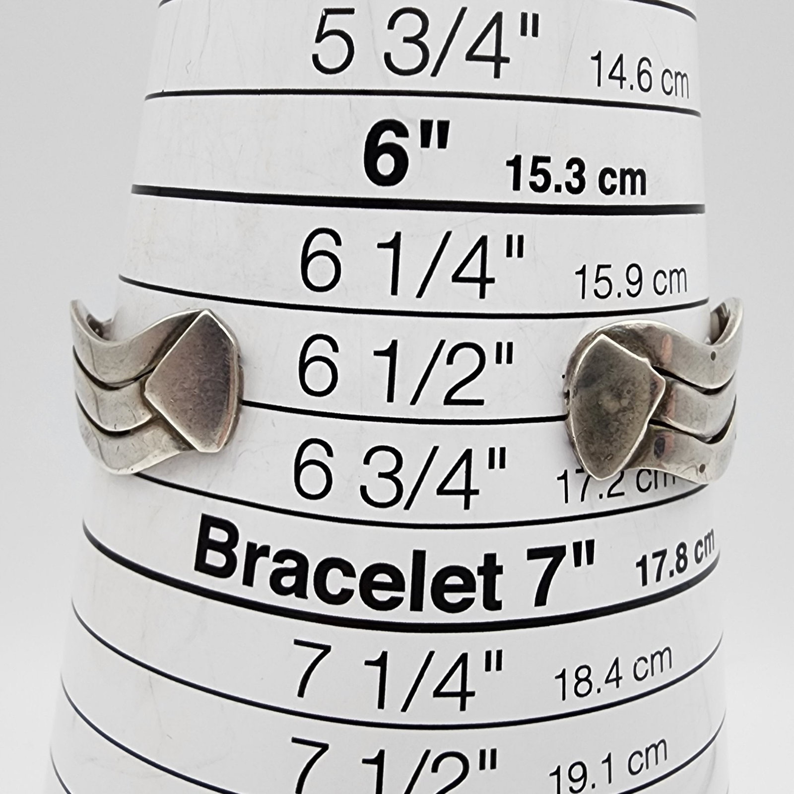 Sterling Wave Cuff Bracelet - 6