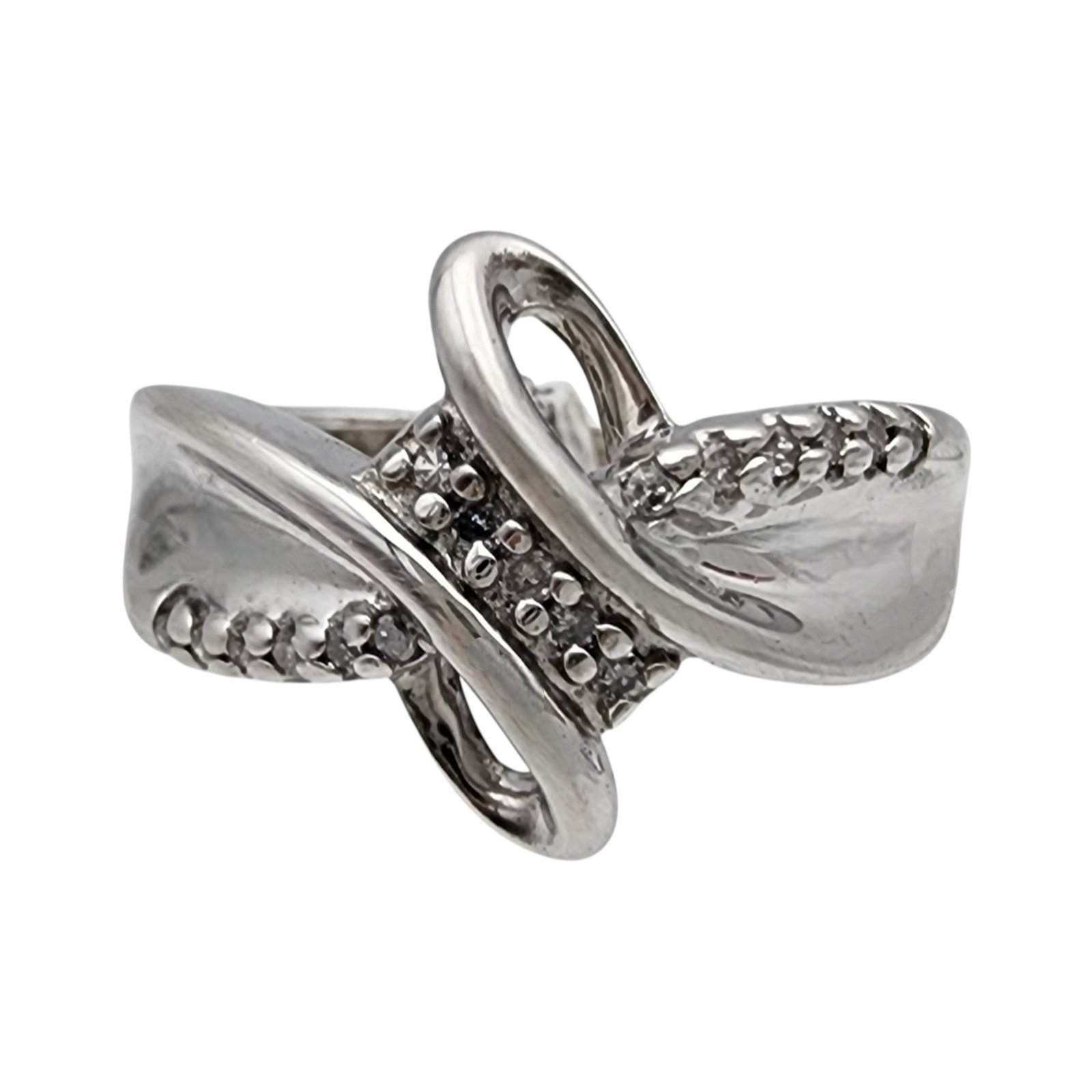 Sterling Diamond Ring Sz 7 (1 of 6)