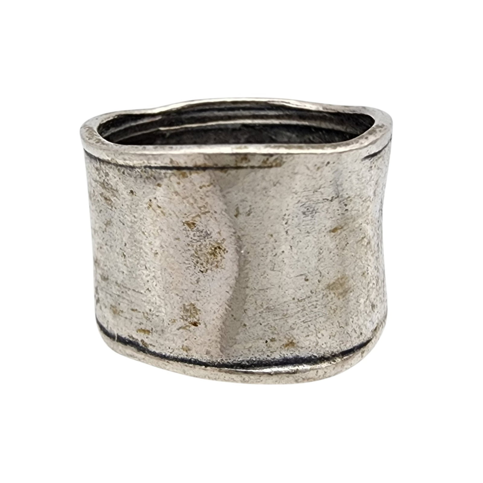 Shablool Didae Israel Sterling Wide Band Ring Sz 8: Shablool Didae Israel Sterling Wide Band Ring Sz 8 - 6.9g