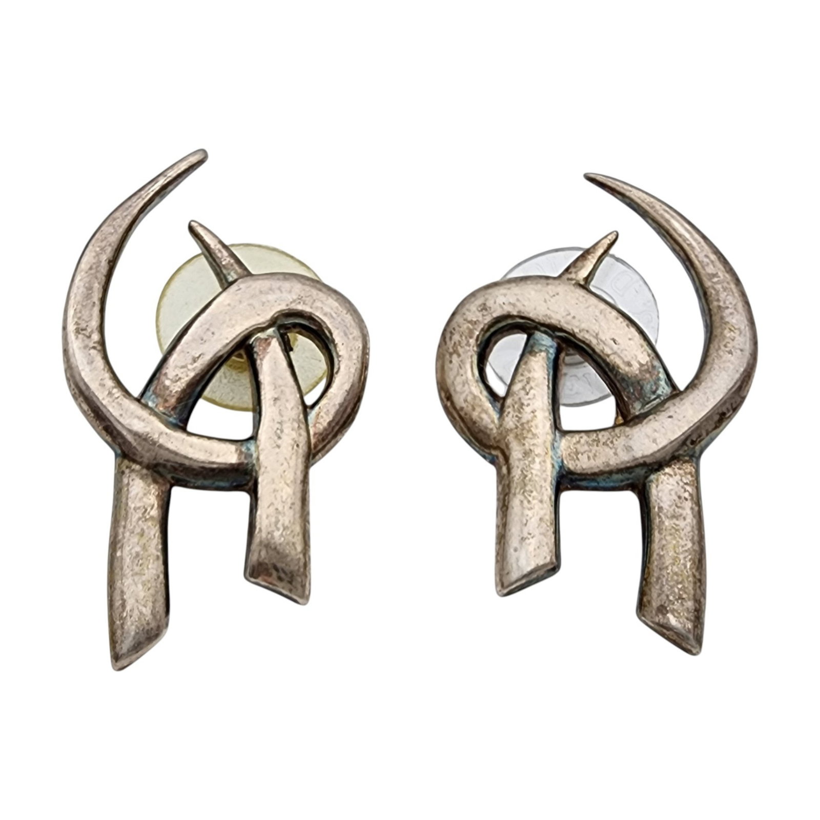 Signed Sterling Knot Earrings (1 of 4)