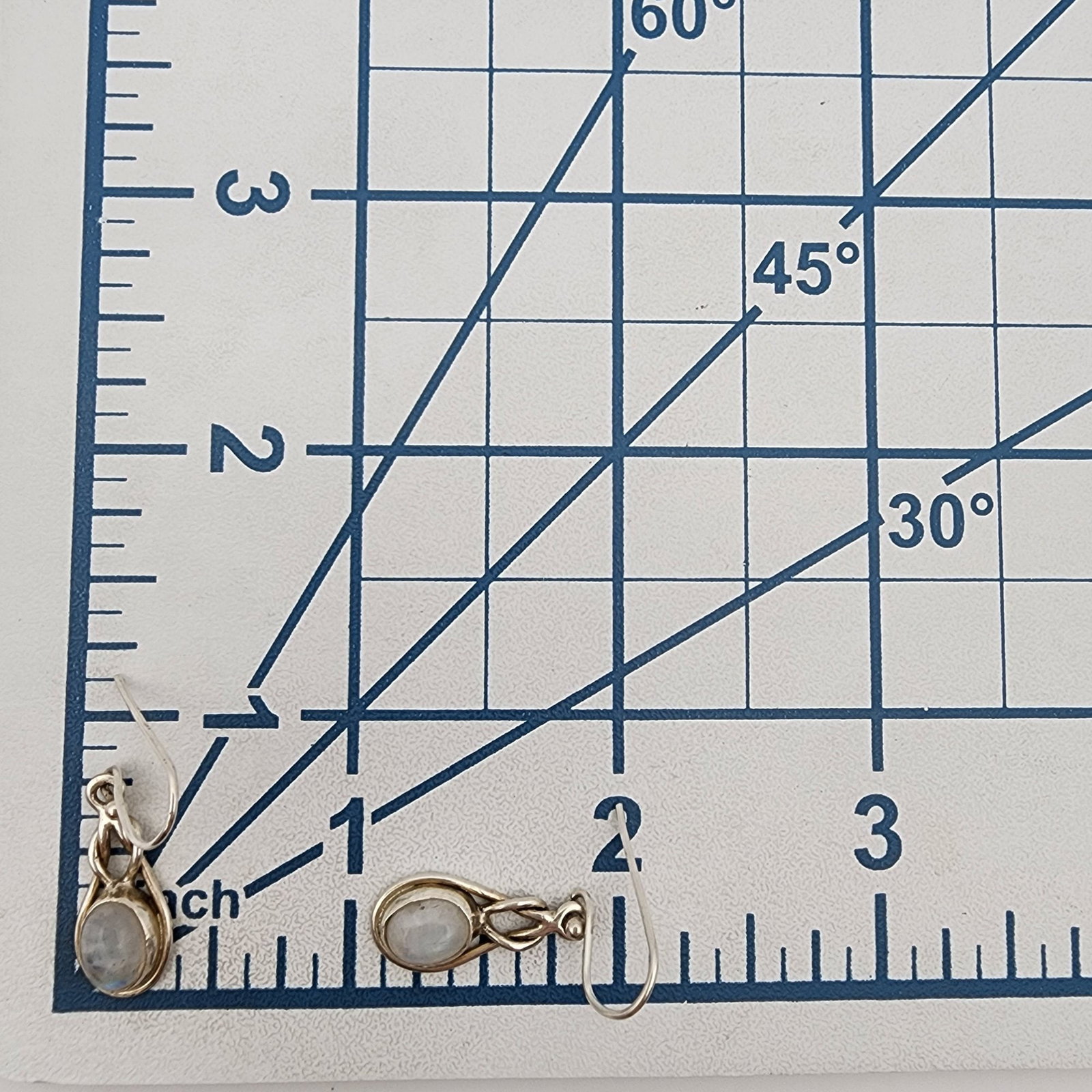 Sterling Moonstone Dangle Earrings - 5