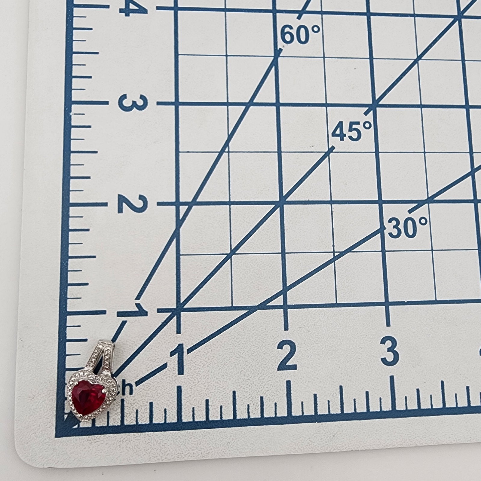 Sterling Ruby Heart Pendant - 4