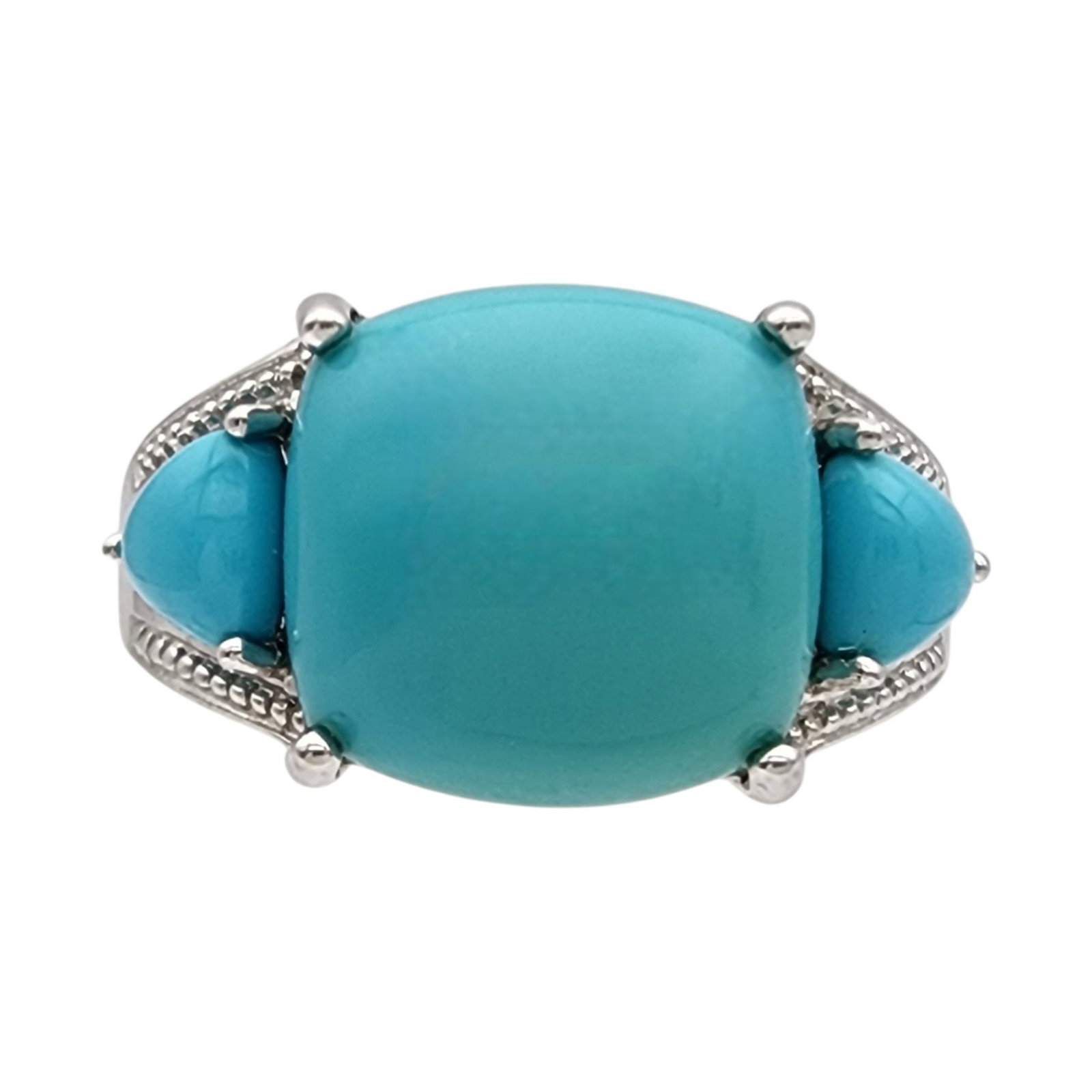 Sterling Sleeping Beauty Turquoise Ring Sz 8 (1 of 8)