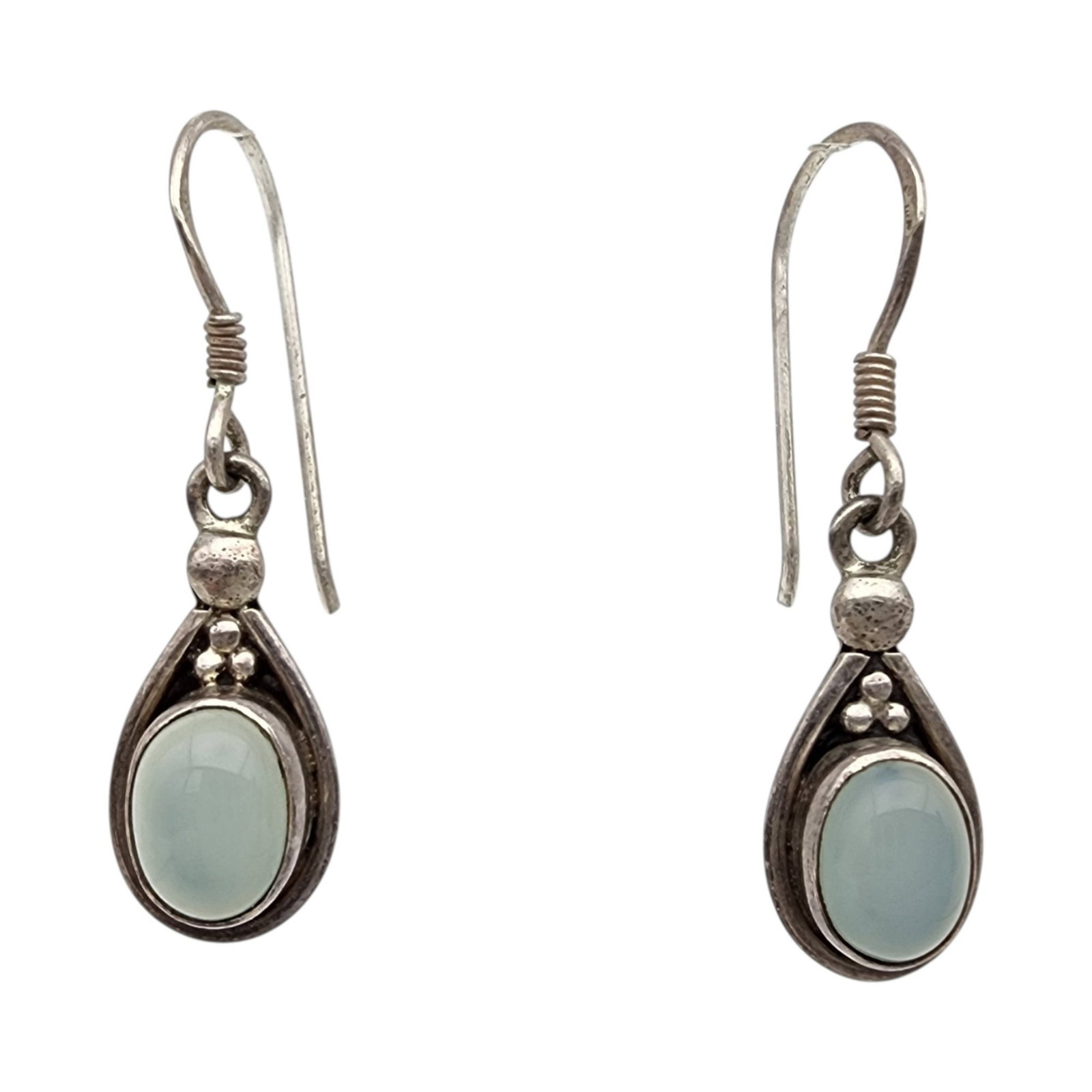 Sterling Blue Chalcedony Dangle Earrings (1 of 4)
