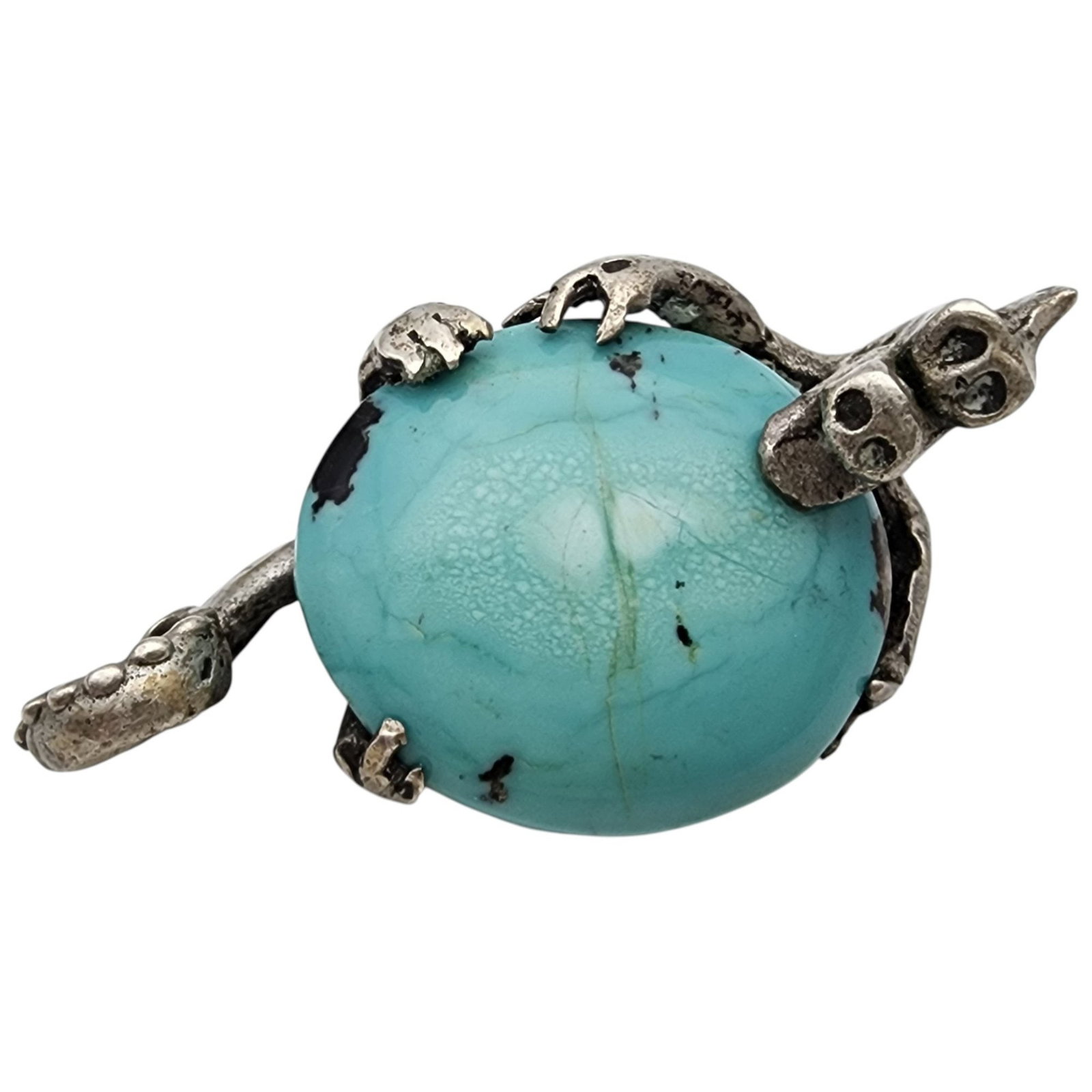 Sterling Turquoise Dragon Pendant (1 of 5)