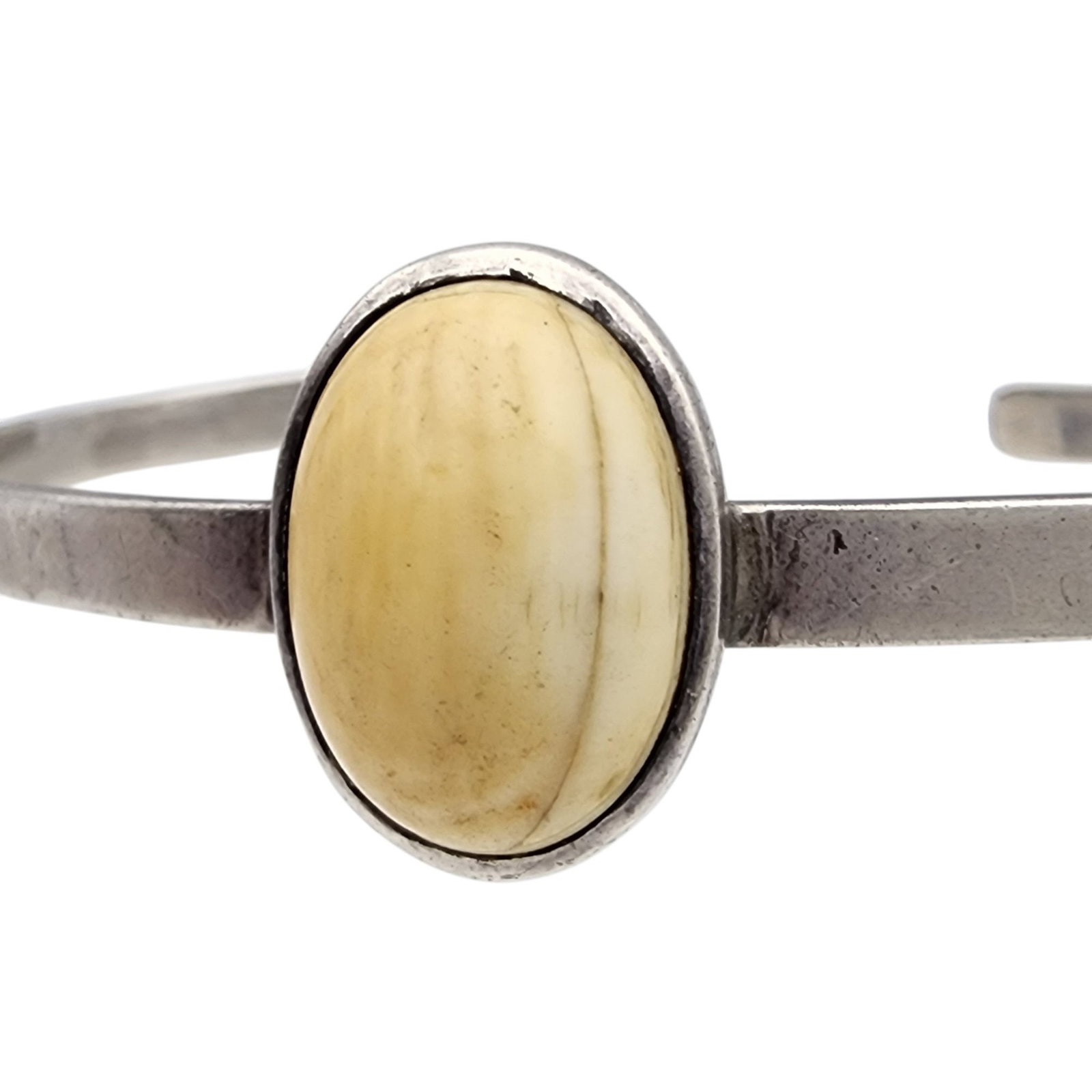 Signed Artisan Sterling Cuff Bracelet - 2