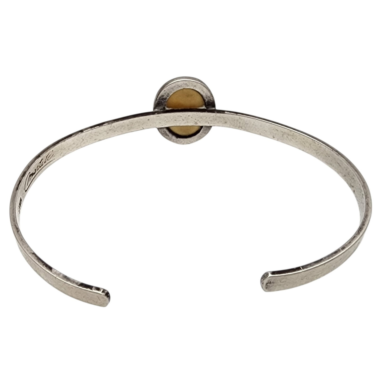 Signed Artisan Sterling Cuff Bracelet - 6