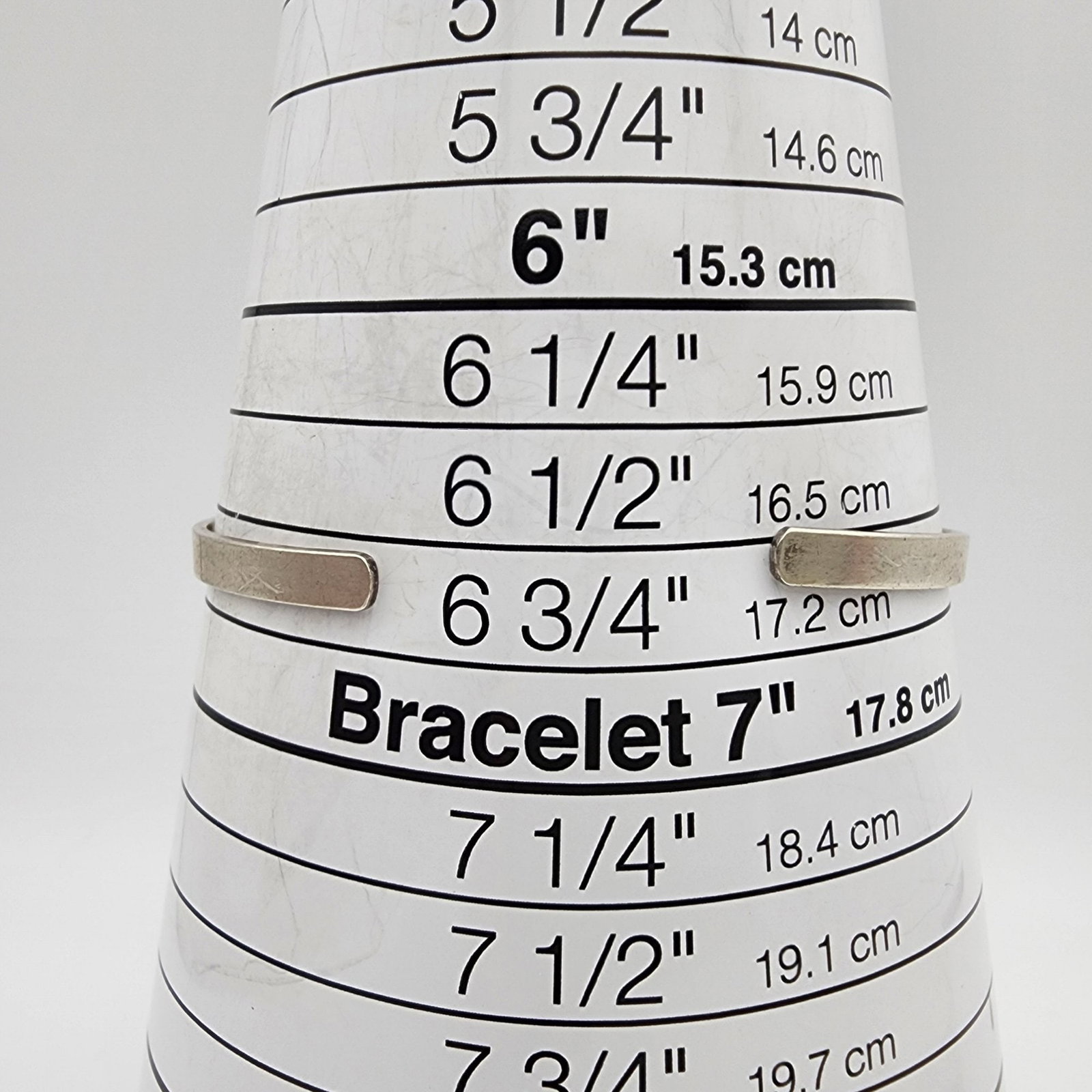 Signed Artisan Sterling Cuff Bracelet - 7