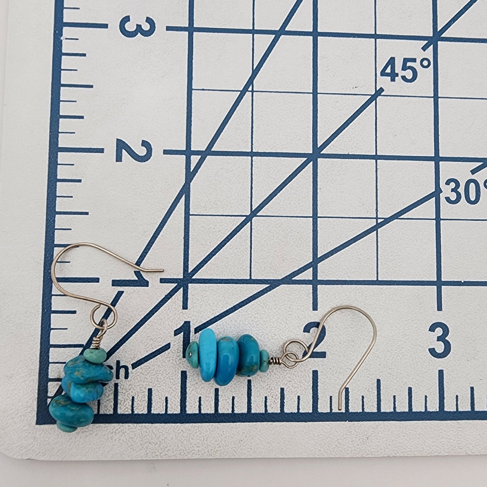 Sterling Turquoise Dangle Earrings - 3