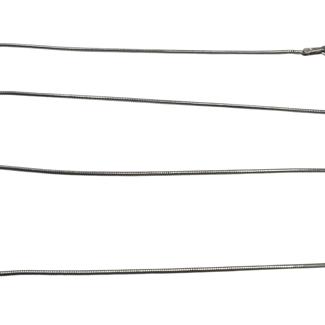 Signed Sterling Snake Chain 16.75in 3g: Signed Sterling Snake Chain 16.75in 3g Engraved 925, Italy, H in a Pentagon