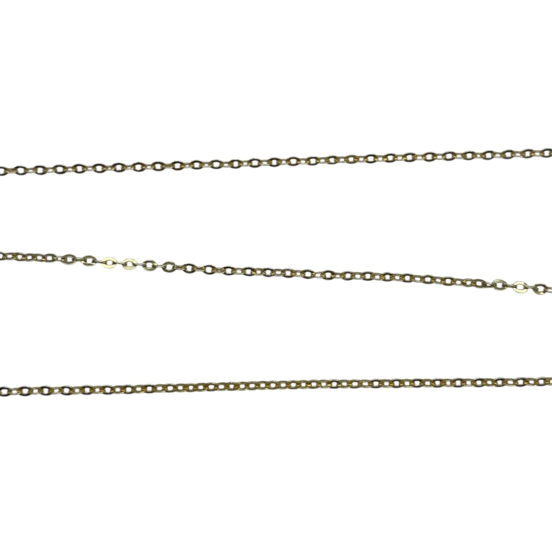 Signed Gold Over Sterling Cable Chain 18in 1.3g: Signed Gold Over Sterling Cable Chain 18in 1.3g Engraved 925 Italy GM
