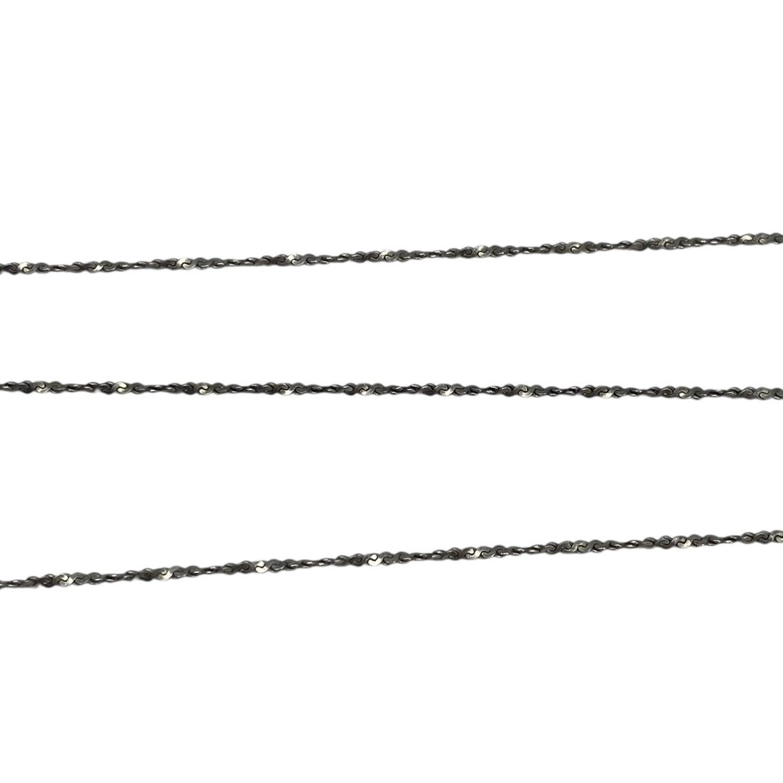 Signed Sterling Twist Chain 18.5in 2.04g: Signed Sterling Twist Chain 18.5in 2.04g Engraved HCT 925 Itay