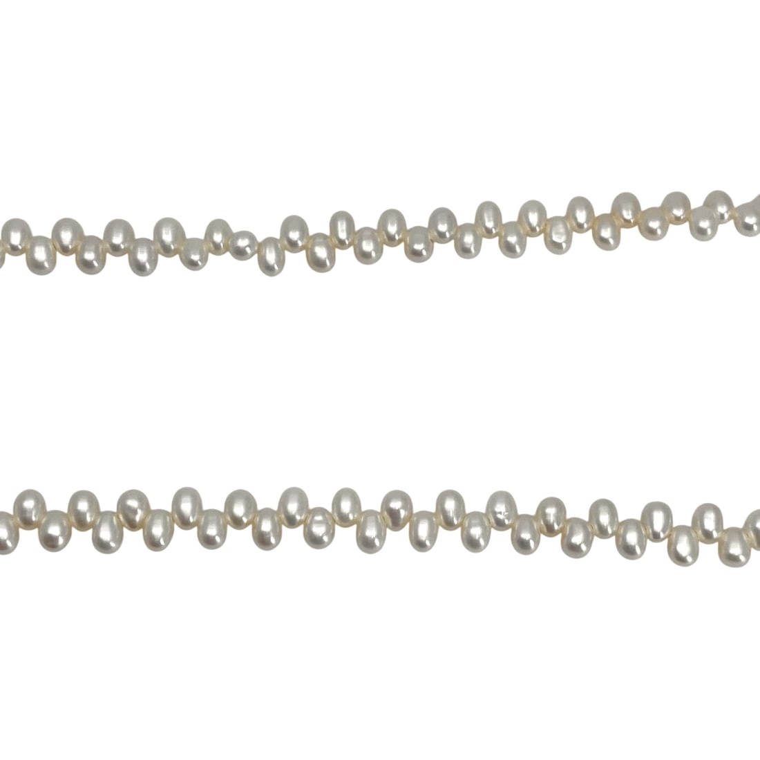 Sterling And Oval Pearl Choker Necklace 14in 9.21g: Sterling And Oval Pearl Choker Necklace 14in 9.21g Engraved 925