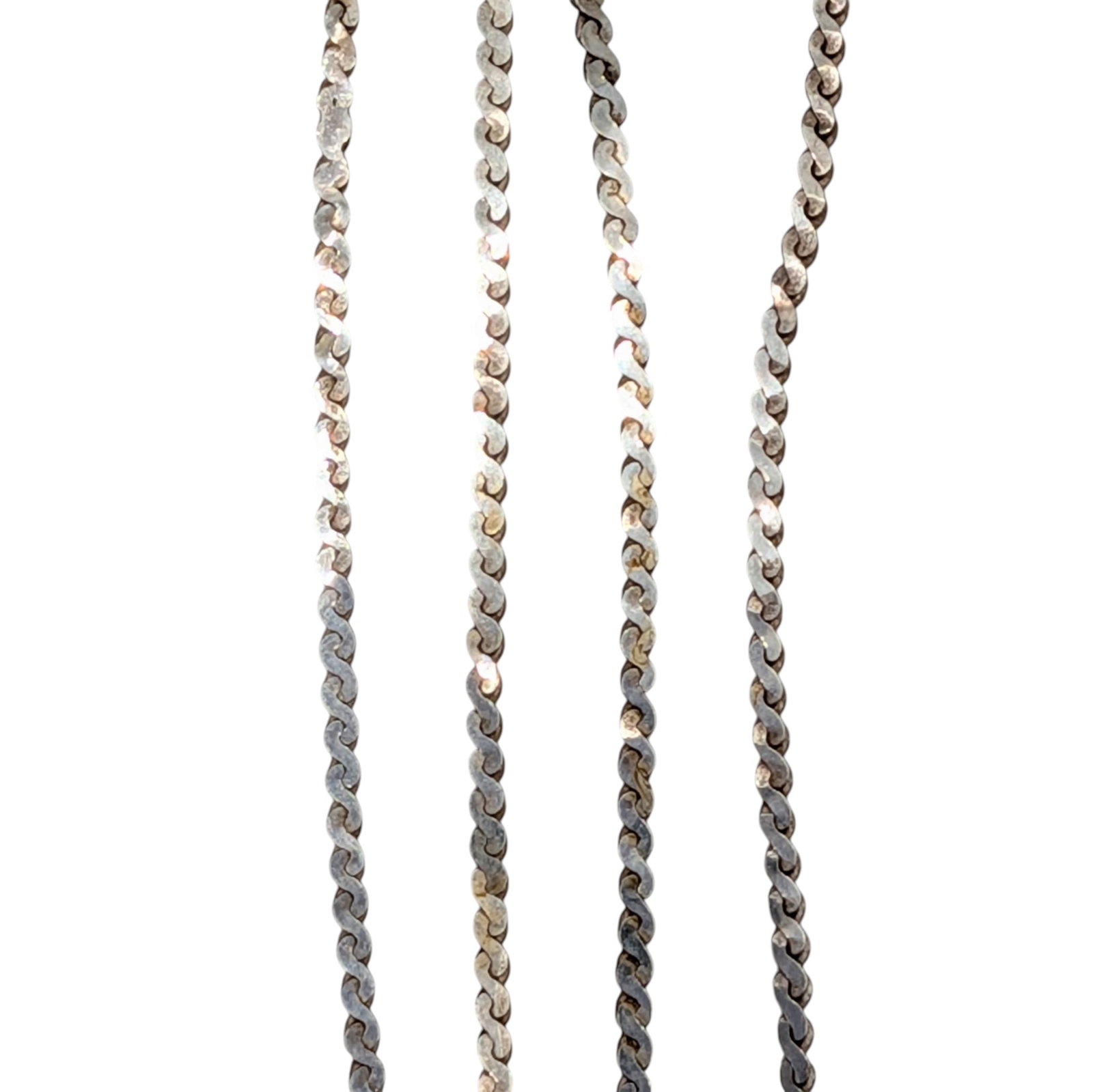 Italian Sterling Silver 1mm Flattened Twist Chain Necklace (1 of 3)