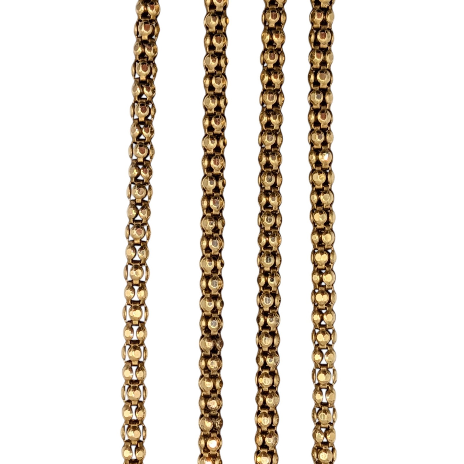 Signed Italian Gold Over Sterling Silver 2mm Popcorn Chain Necklace: Signed Italian Gold Over Sterling Silver 2mm Popcorn Chain Necklace. 36.5in Length. Signed 925 Italy 6Y. 8.3g